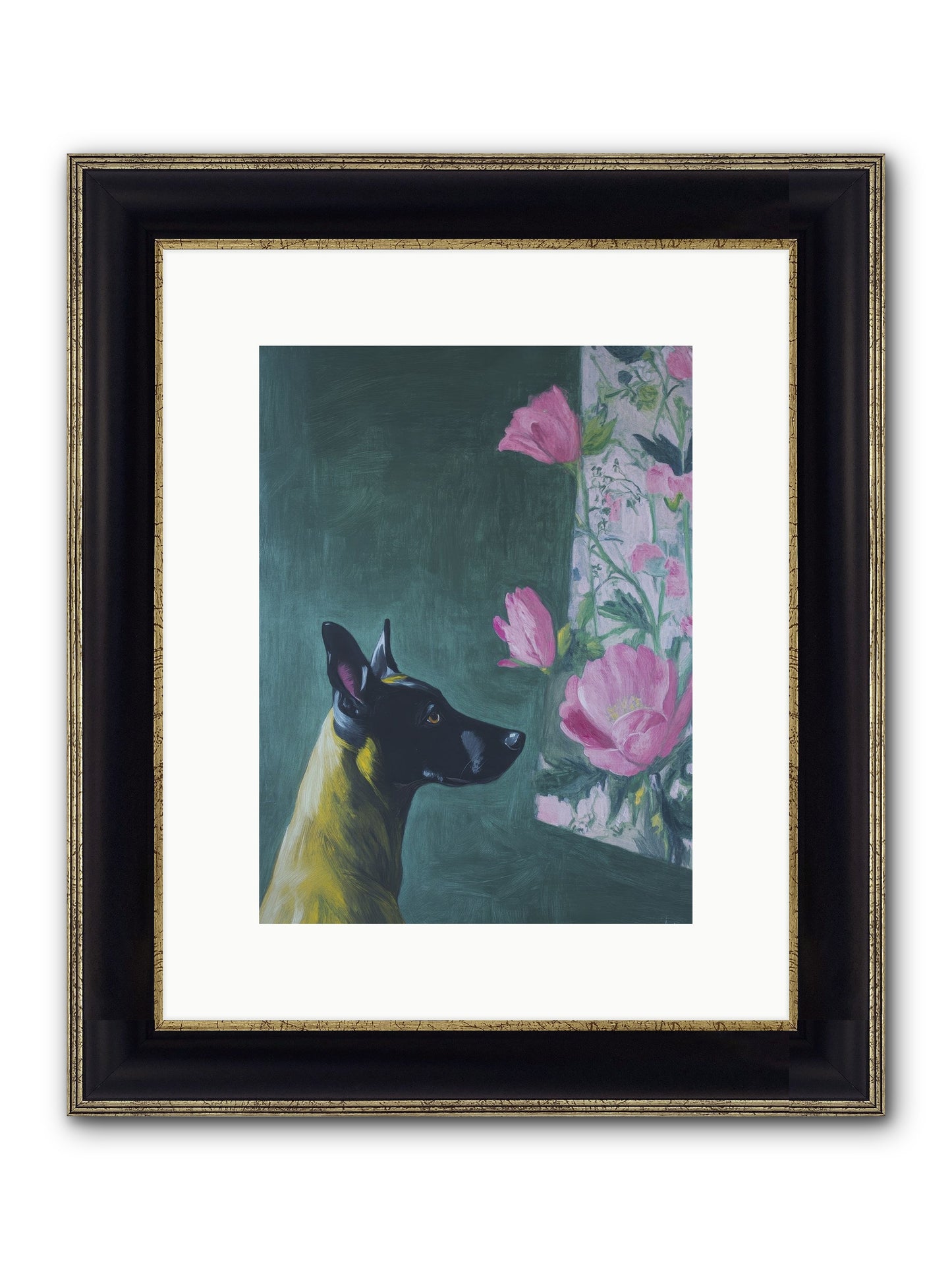 My Dashing Fellow Framed Print - Black & Gold 9x12