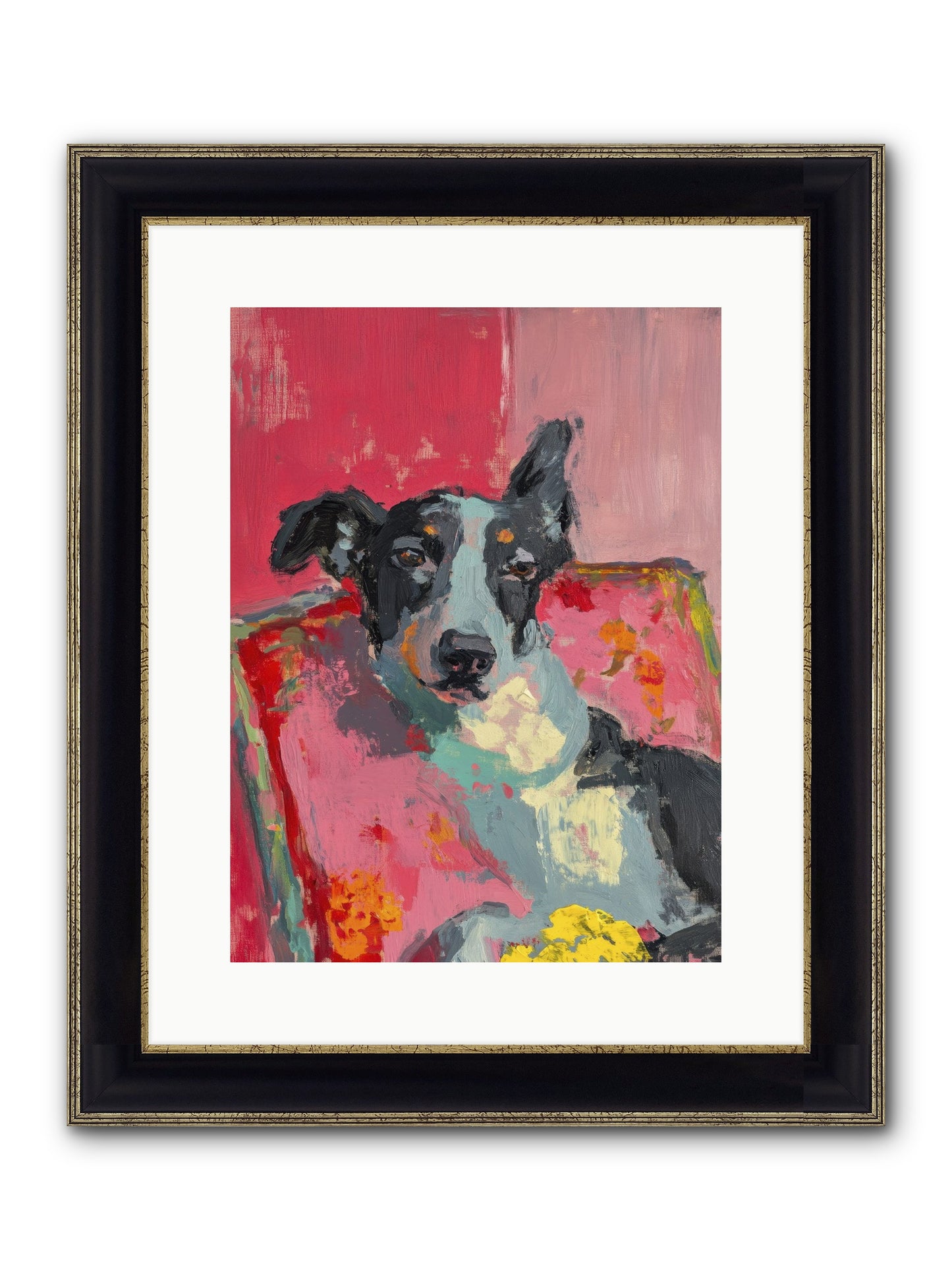My Forever Buddy Framed Print - Black & Gold 12x16