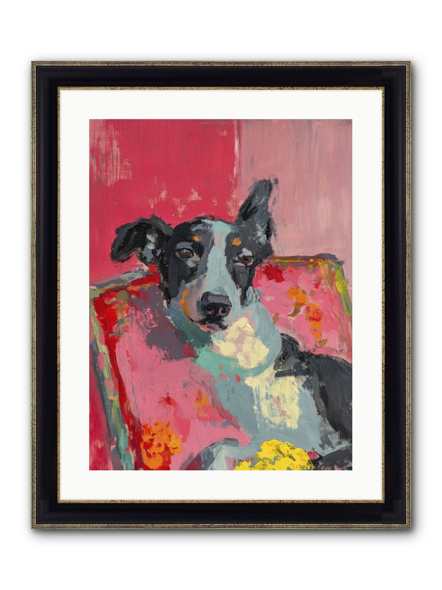 My Forever Buddy Framed Print - Black & Gold 18x24