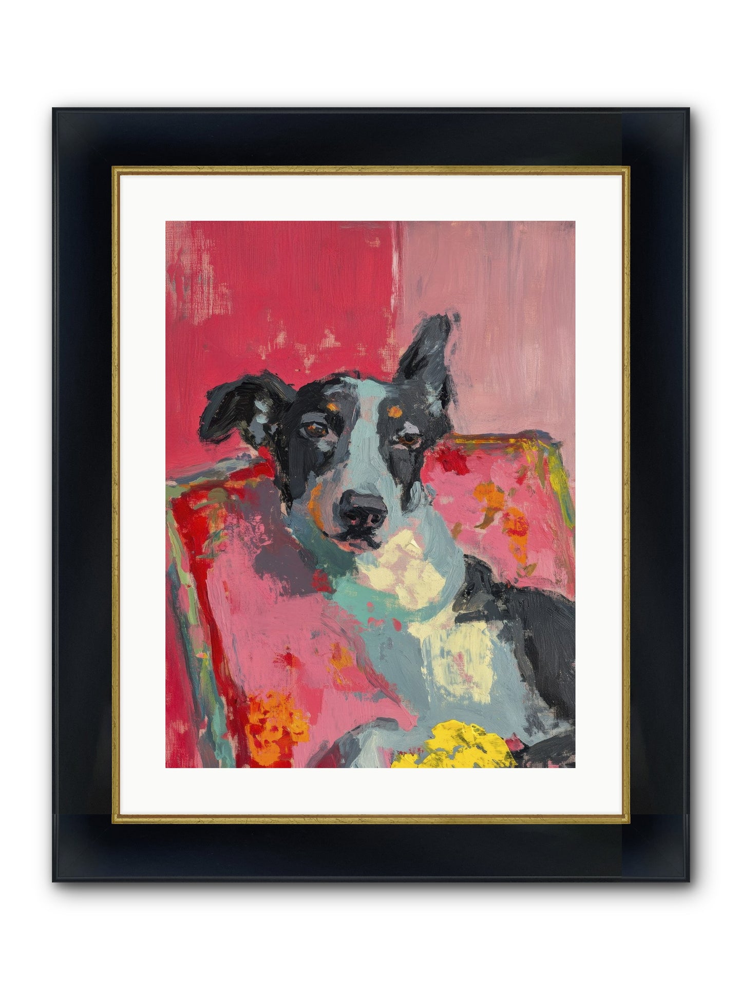My Forever Buddy Framed Print - Wide Black w/Gold 18x24