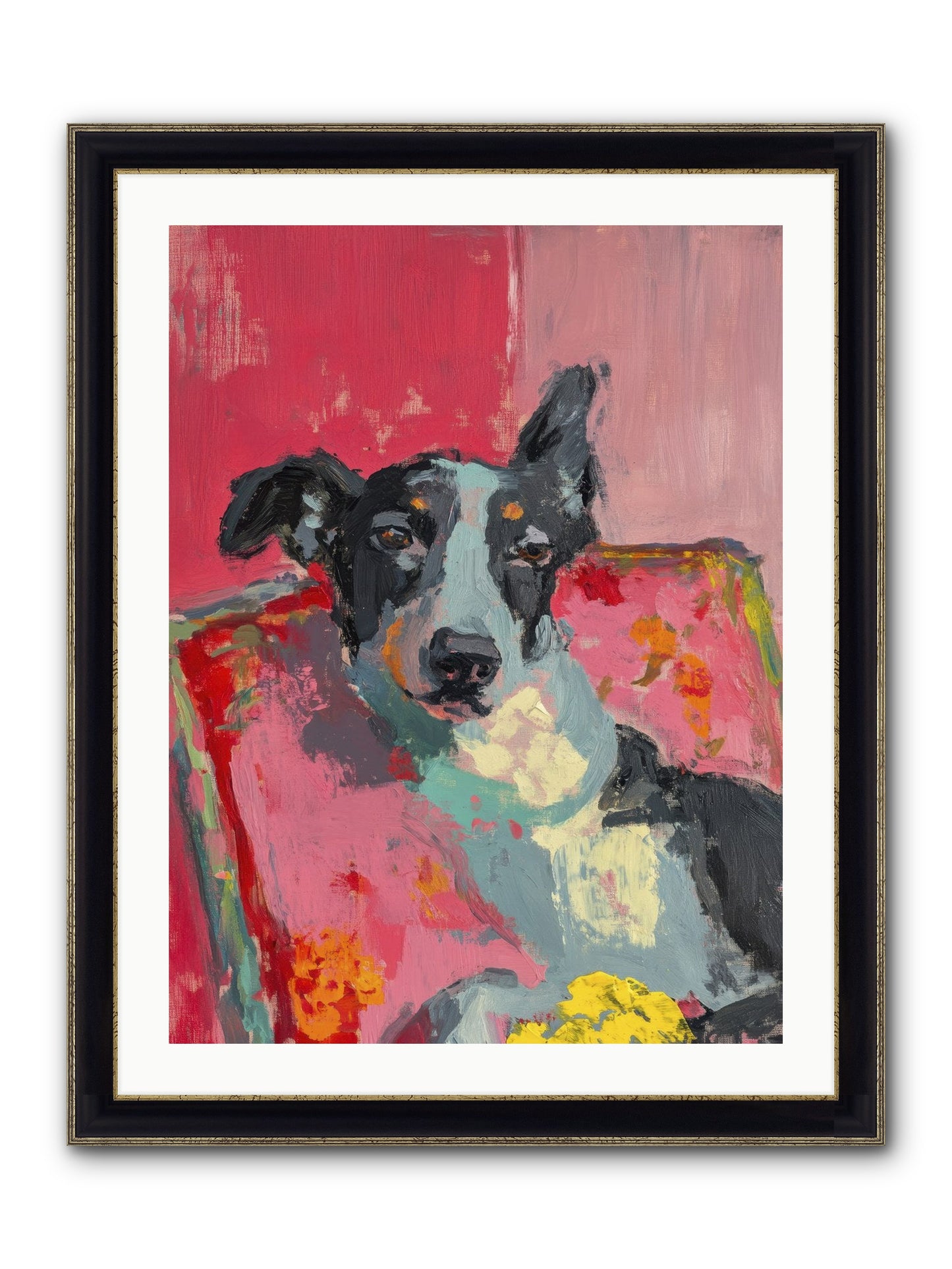 My Forever Buddy Framed Print - Black & Gold 24x32