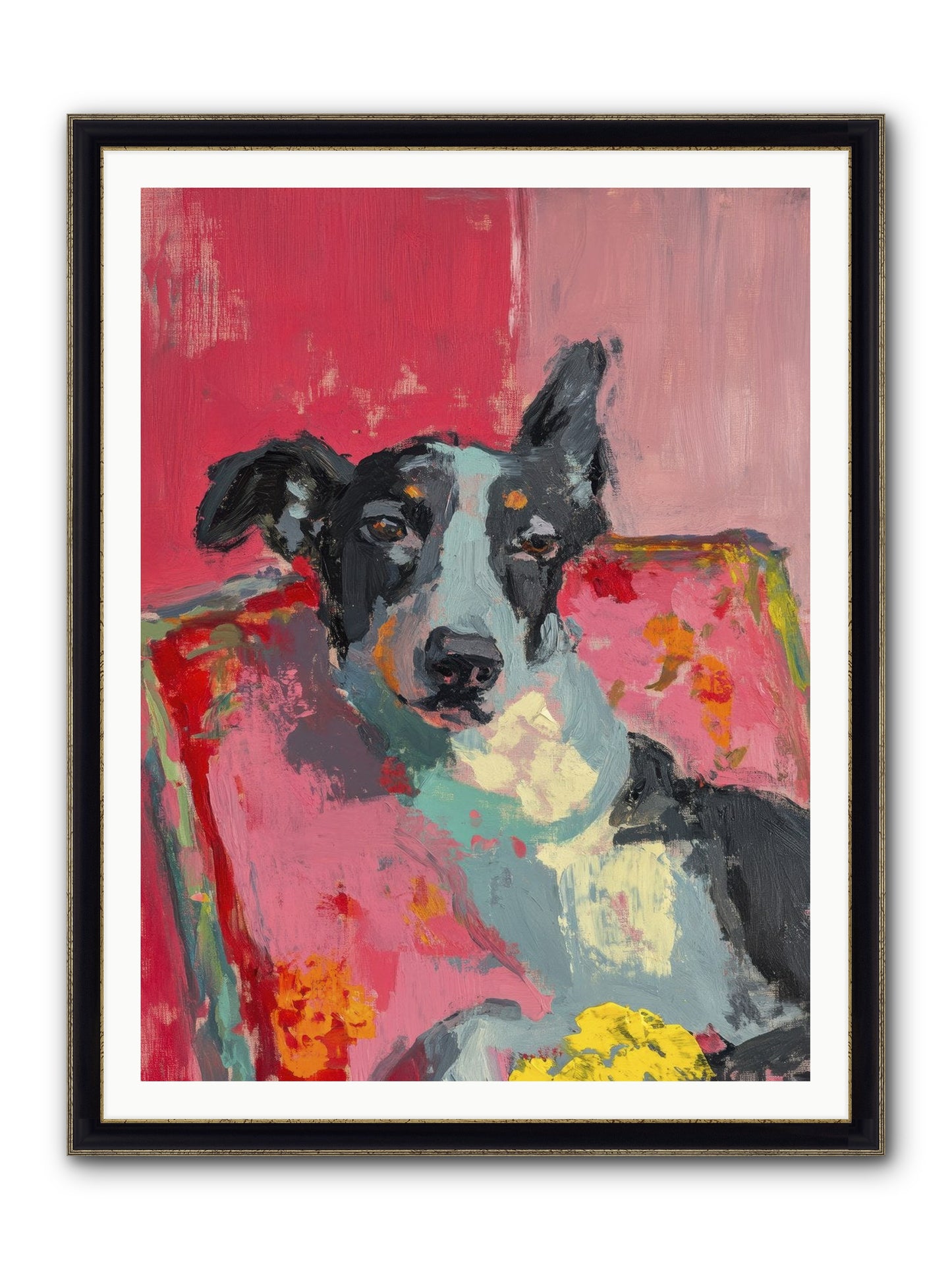 My Forever Buddy Framed Print - Black & Gold 36x48