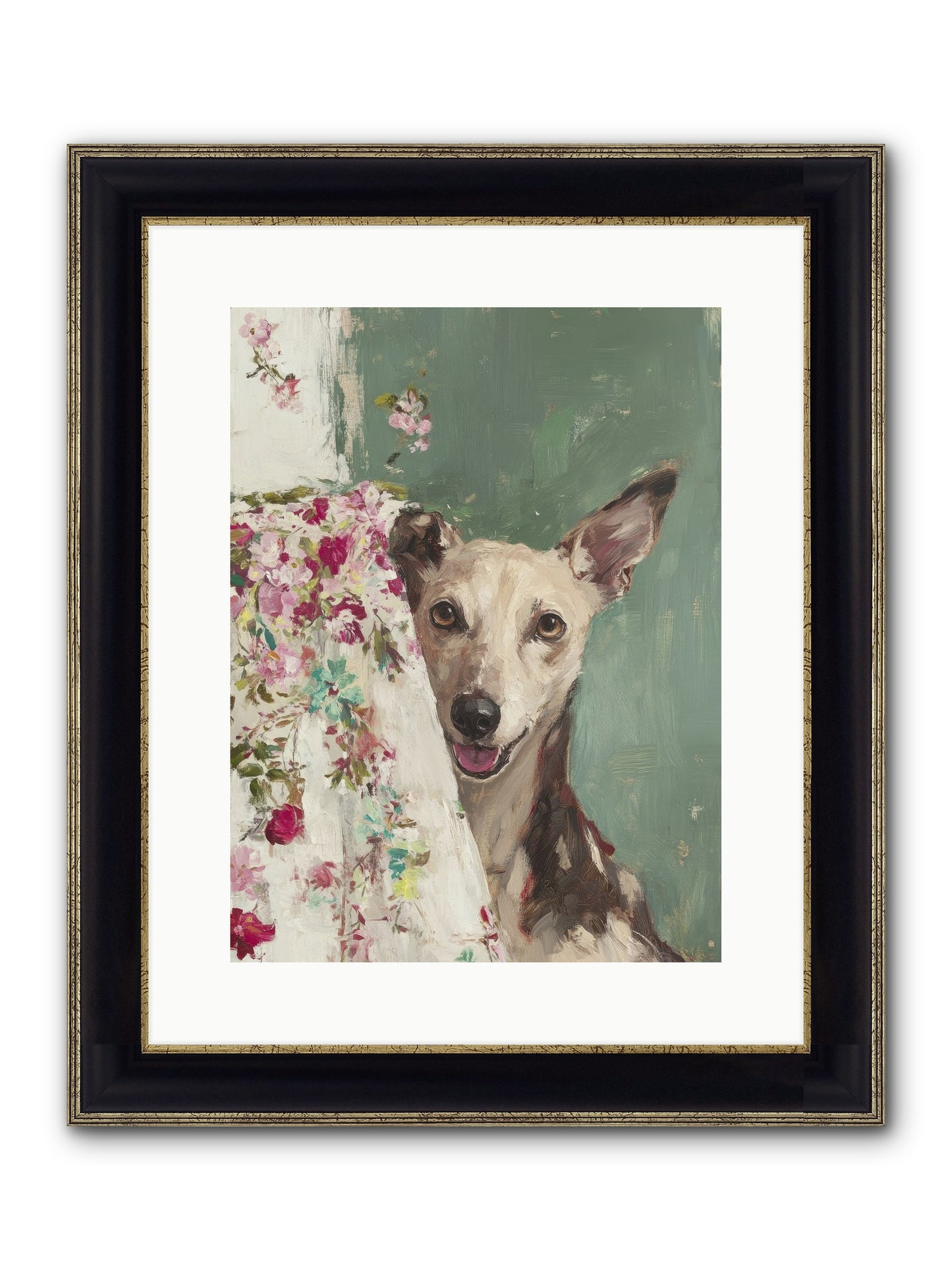 My Heart's Delight Framed Print - Black & Gold 12x16