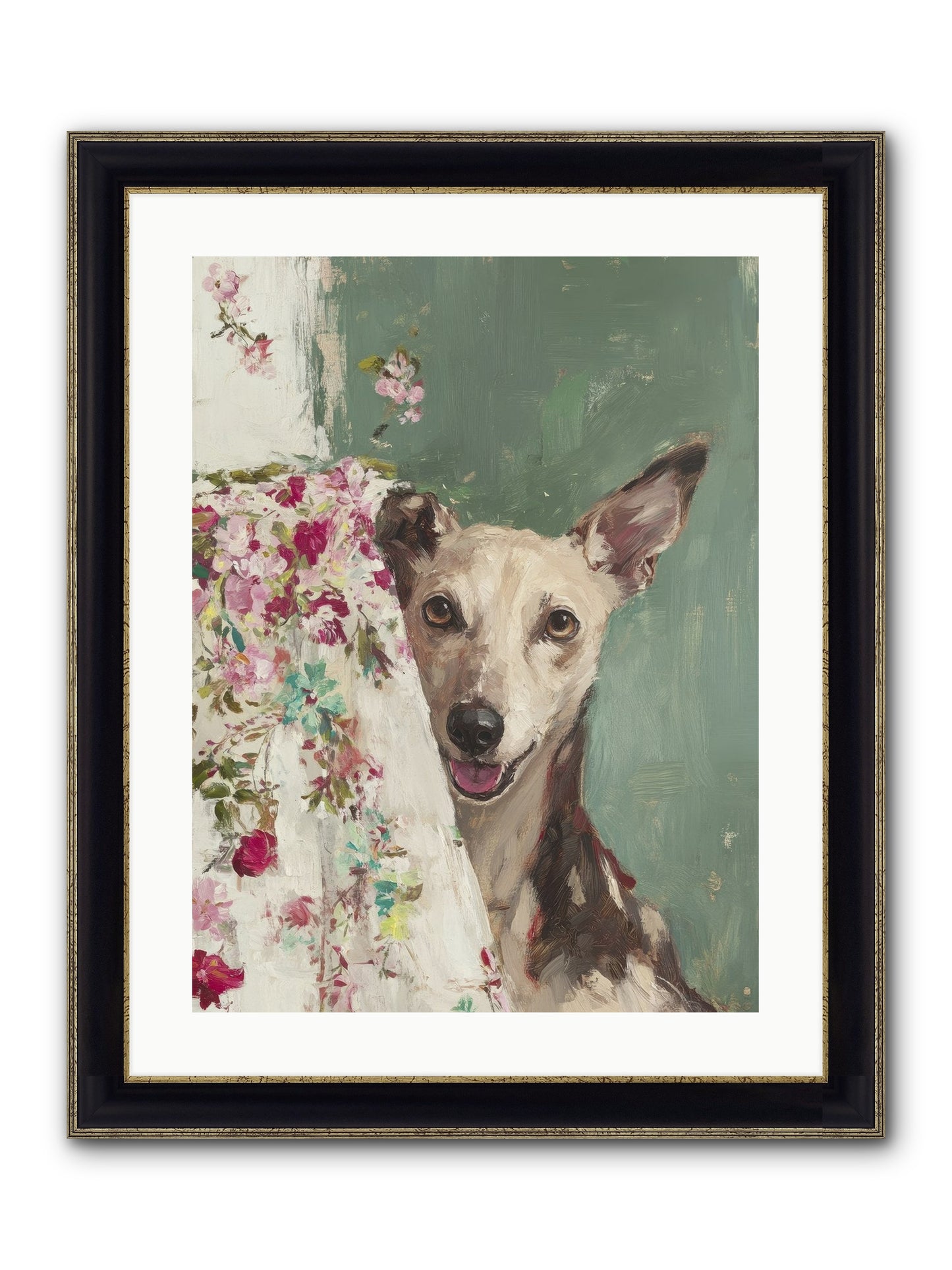 My Heart's Delight Framed Print - Black & Gold 18x24