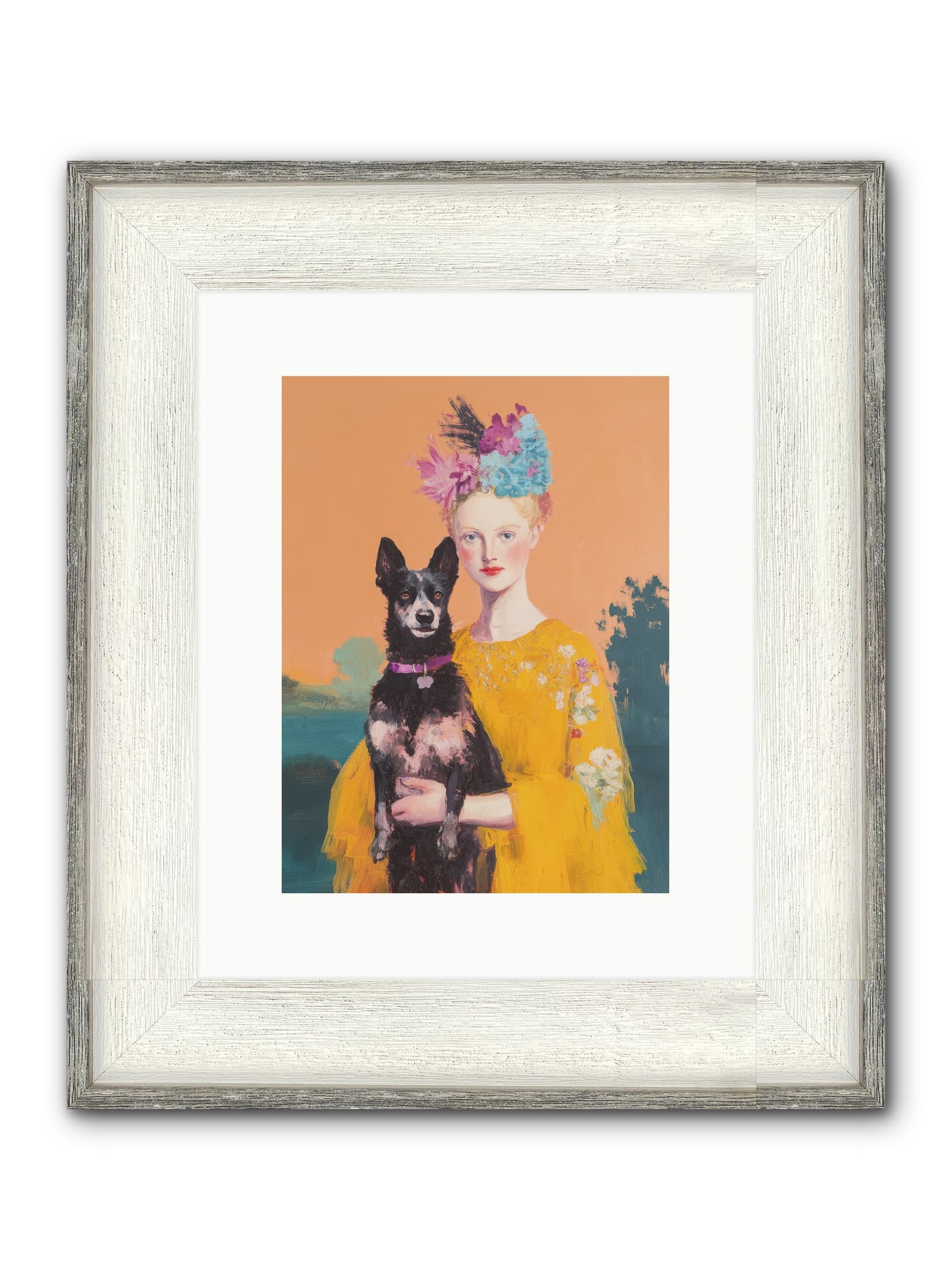 My Heartbeat Framed Print - Driftwood White 9x12