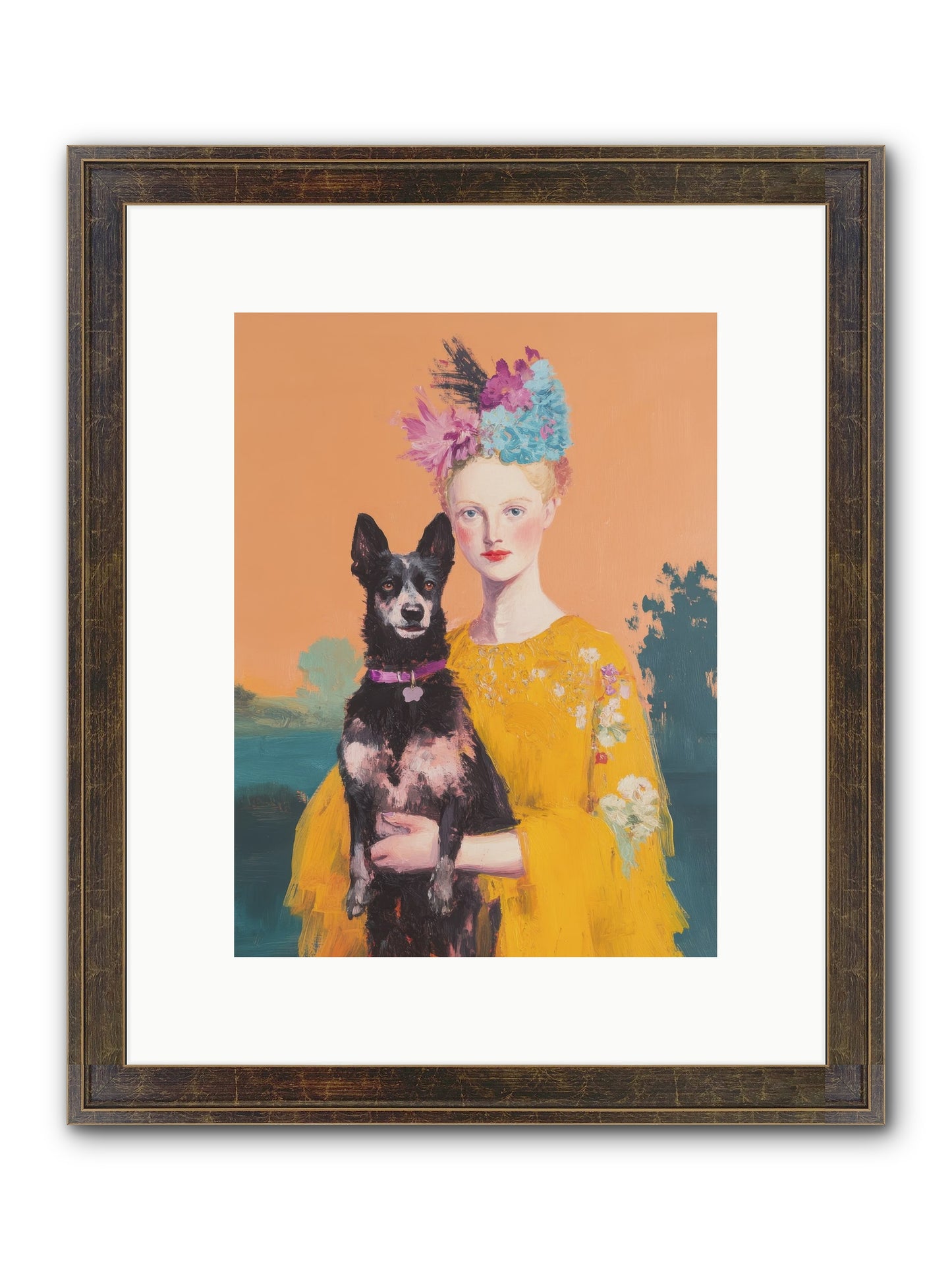 My Heartbeat Framed Print - Slimwoods Black/Gold 9x12