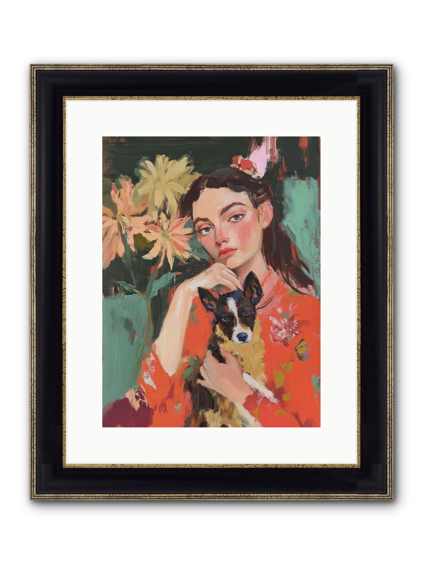 My Other Half Framed Print - Black & Gold 12x16