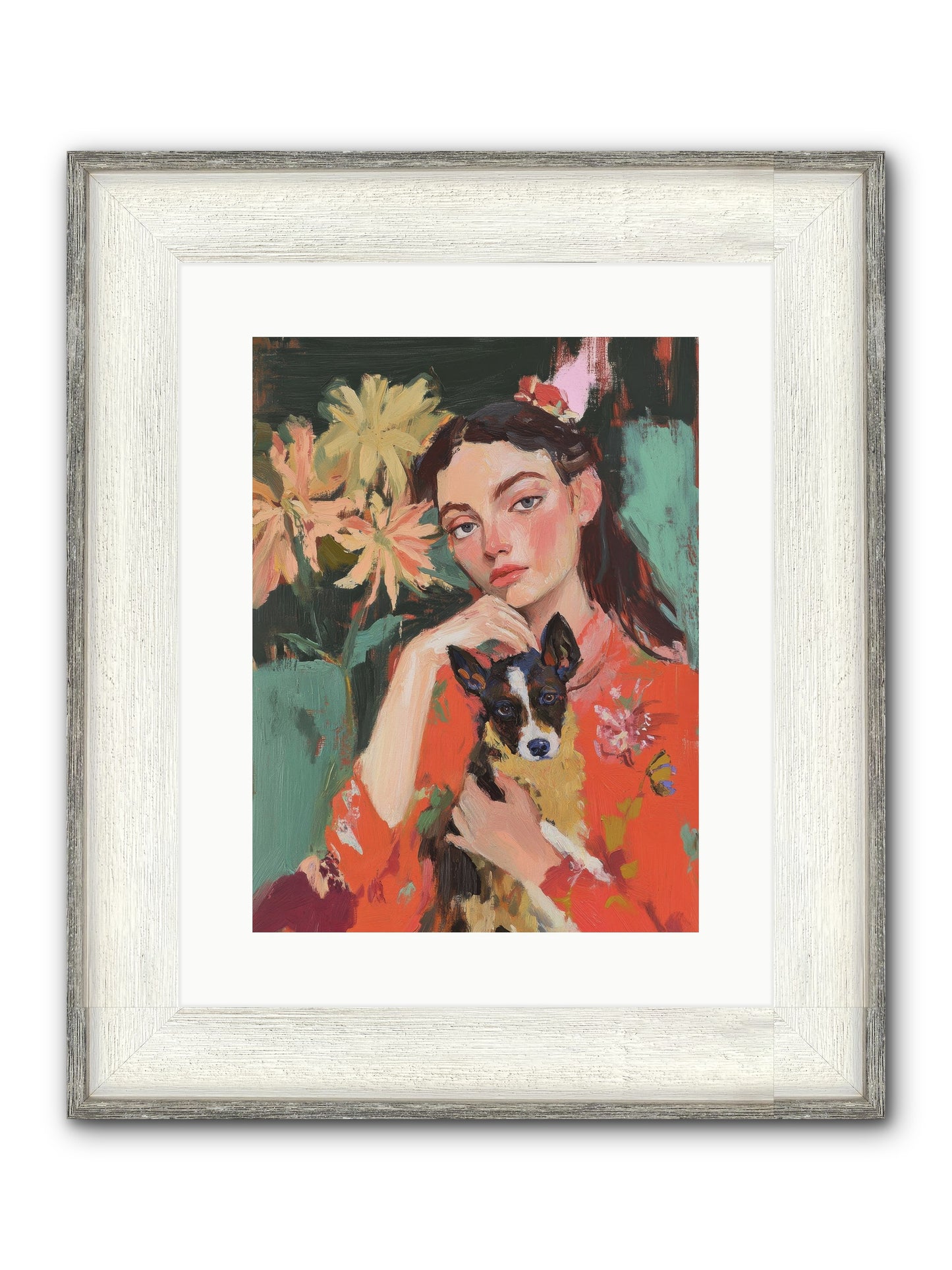 My Other Half Framed Print - Driftwood White 12x16