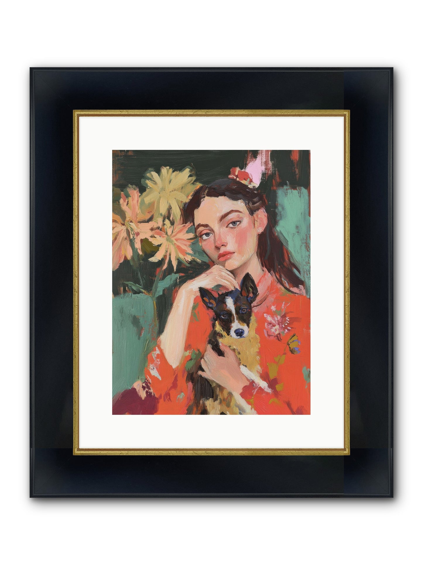 My Other Half Framed Print - Wide Black w/Gold 12x16