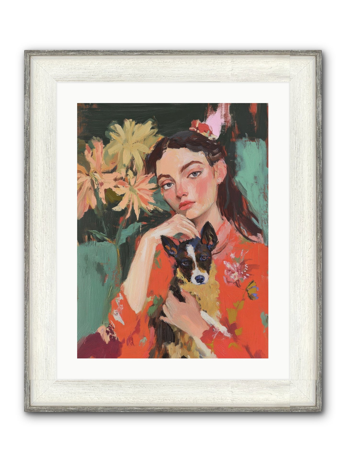 My Other Half Framed Print - Driftwood White 18x24