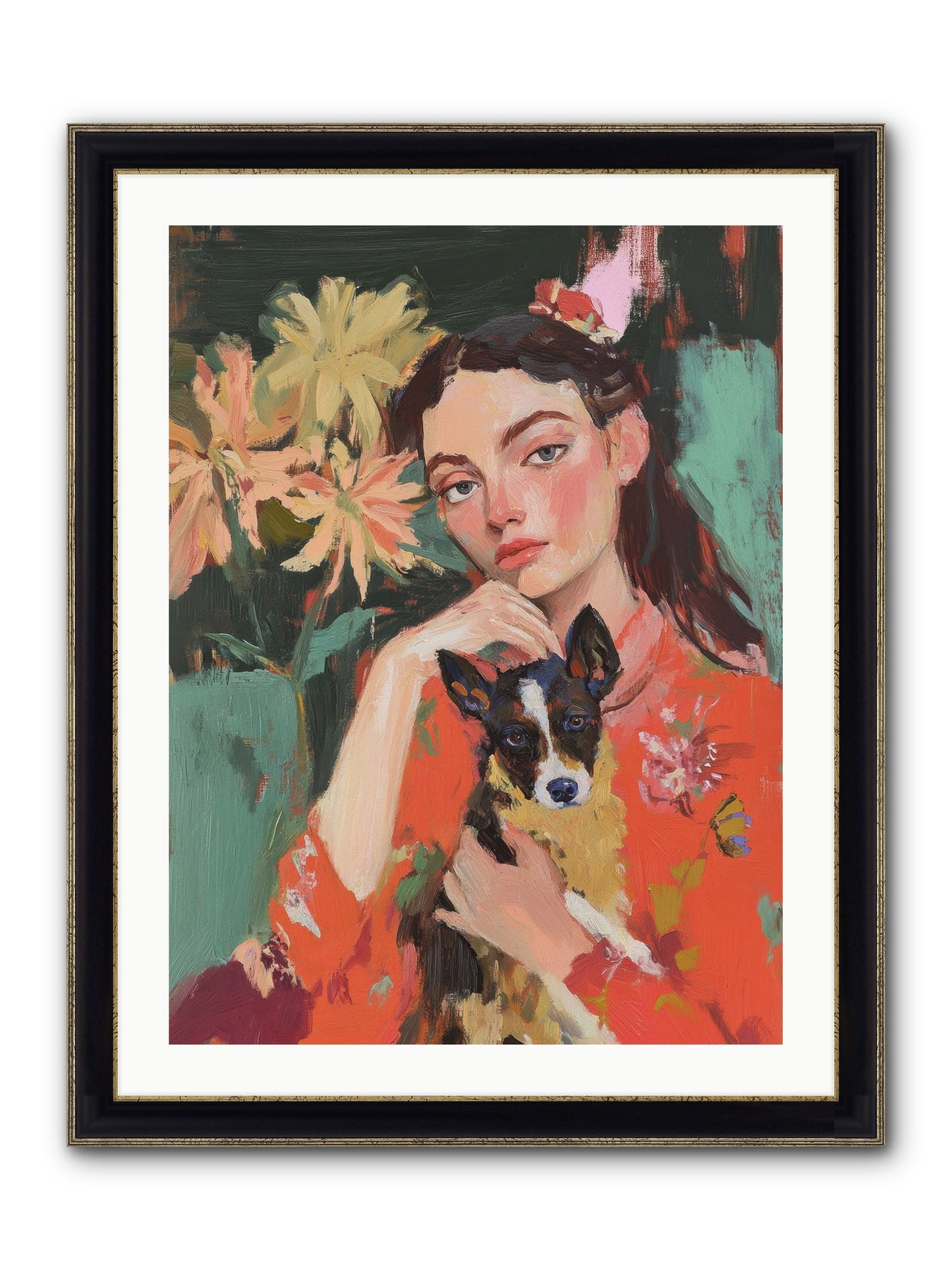 My Other Half Framed Print - Black & Gold 24x32