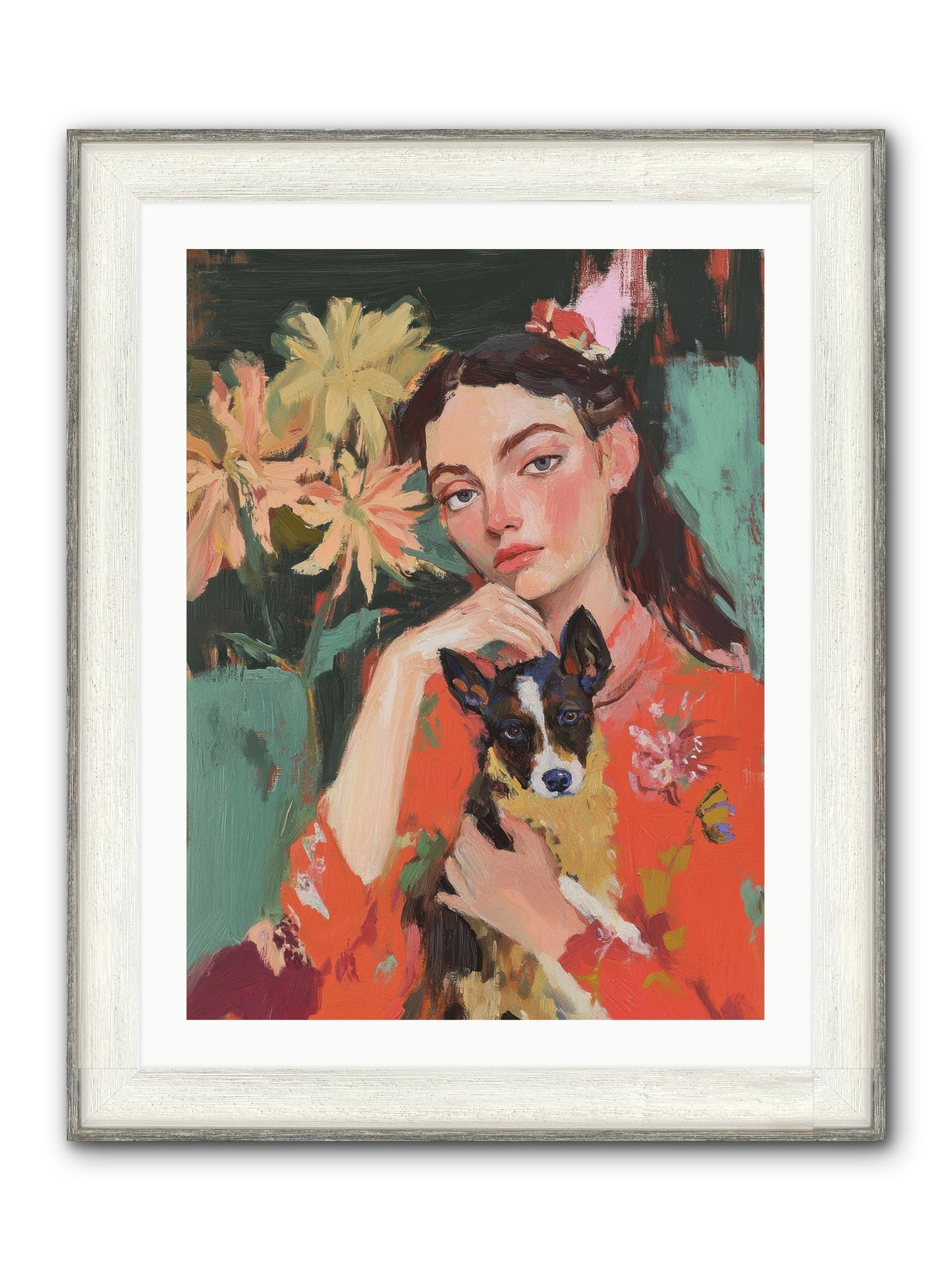 My Other Half Framed Print - Driftwood White 24x32