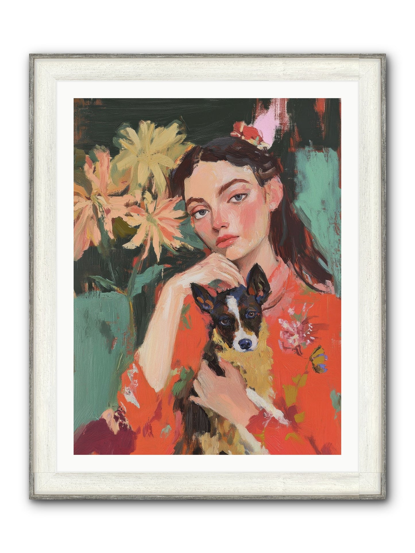 My Other Half Framed Print - Driftwood White 30x40