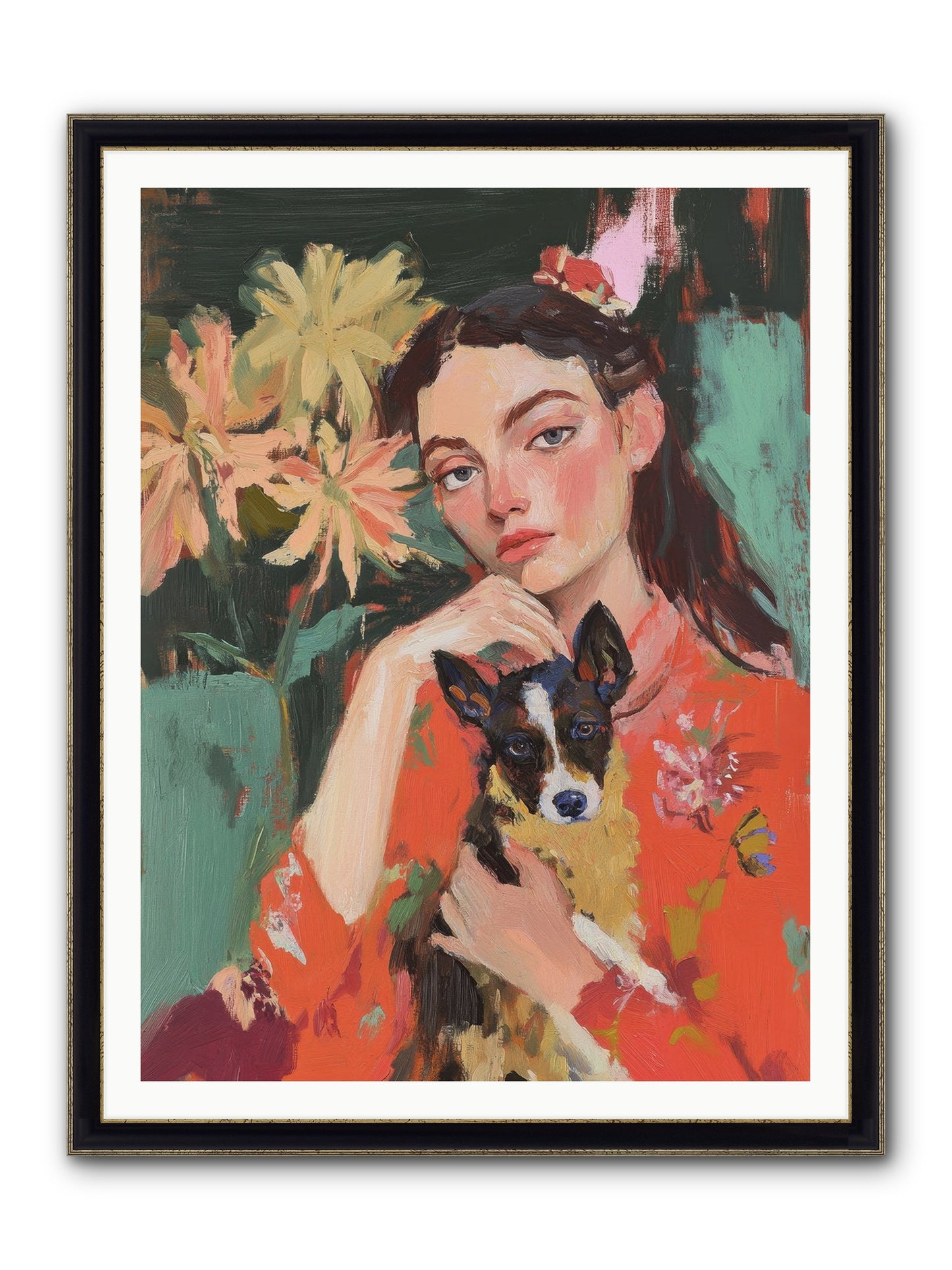 My Other Half Framed Print - Black & Gold 36x48