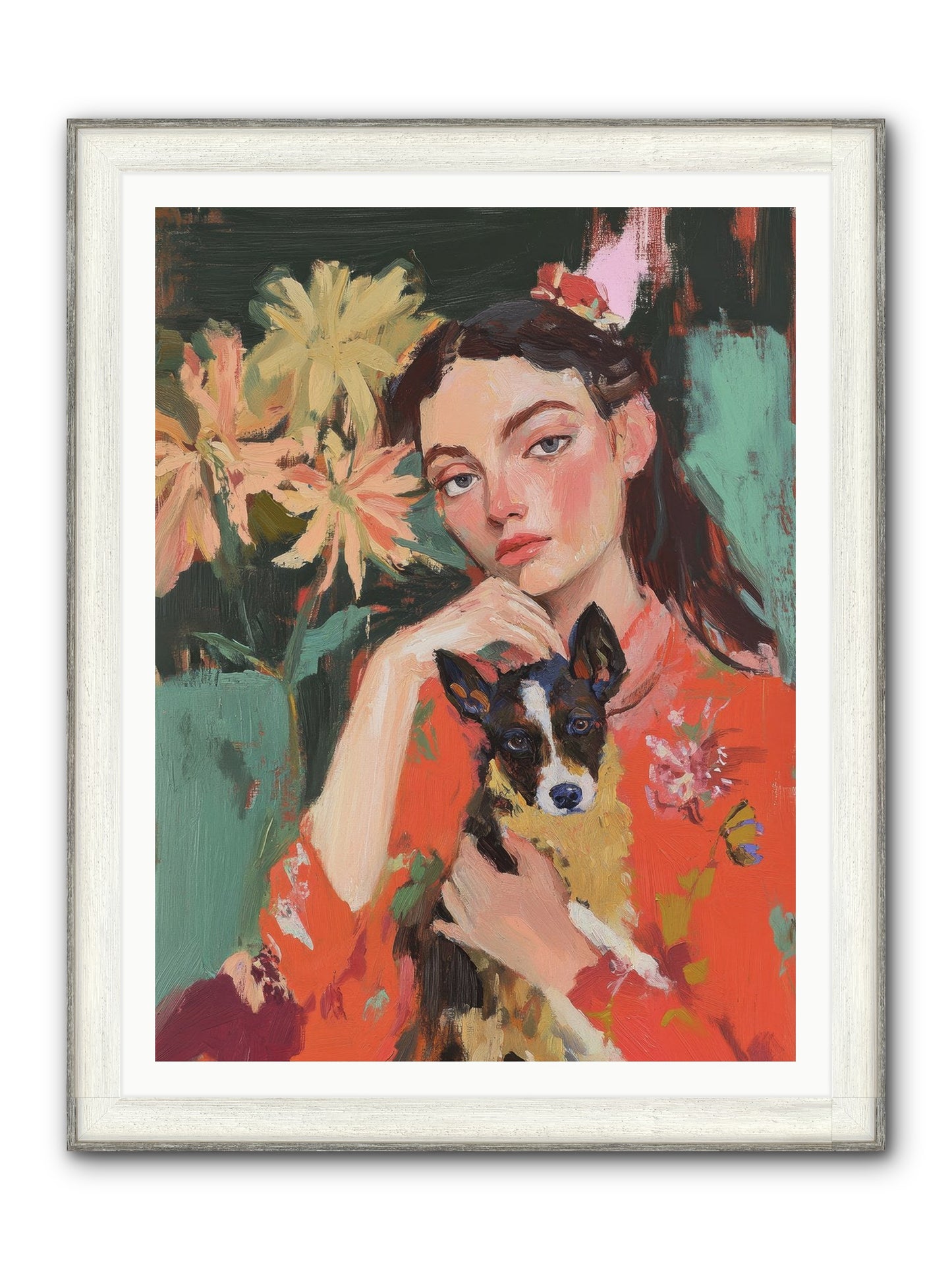 My Other Half Framed Print - Driftwood White 36x48