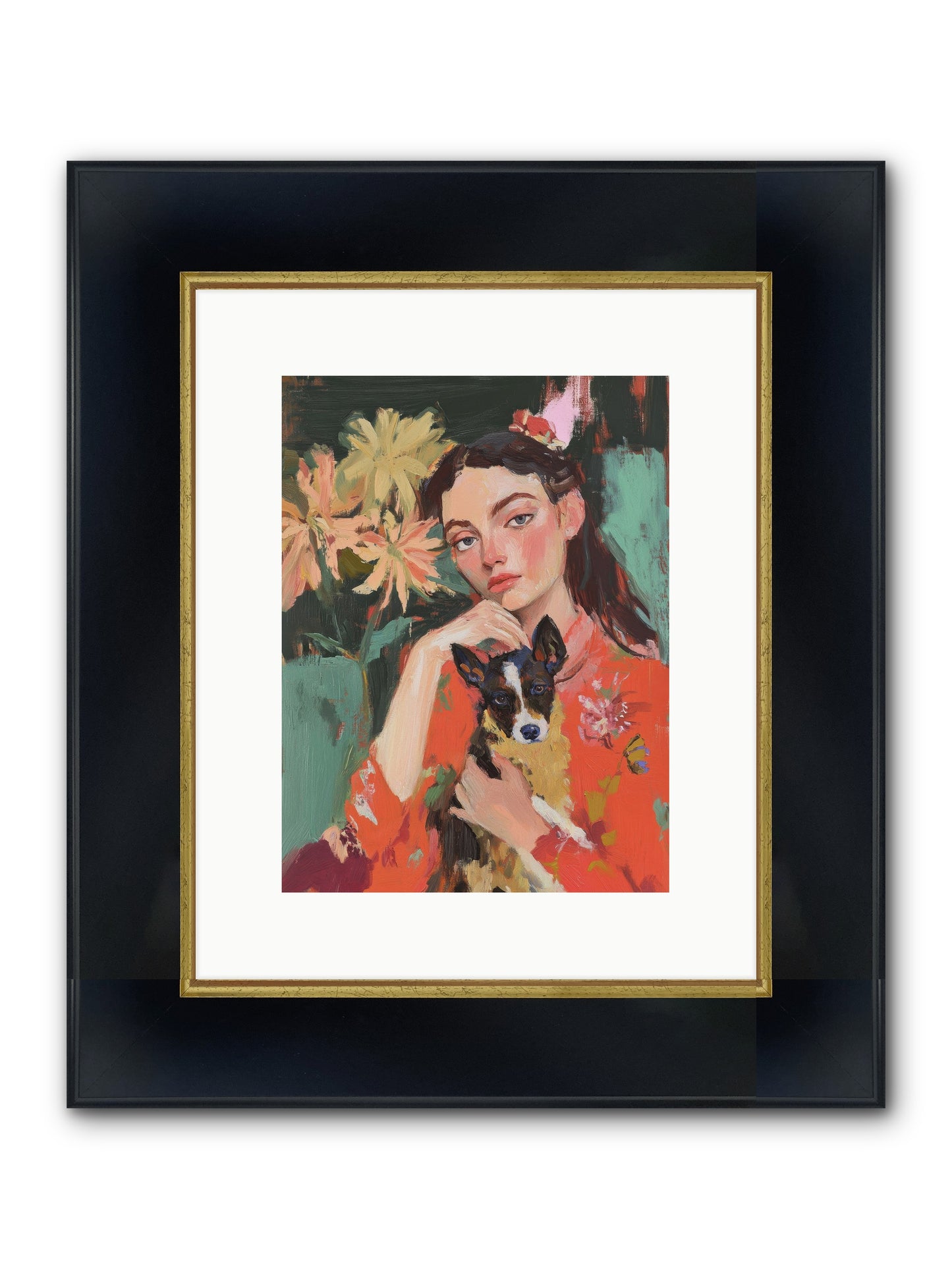 My Other Half Framed Print - Wide Black w/Gold 9x12