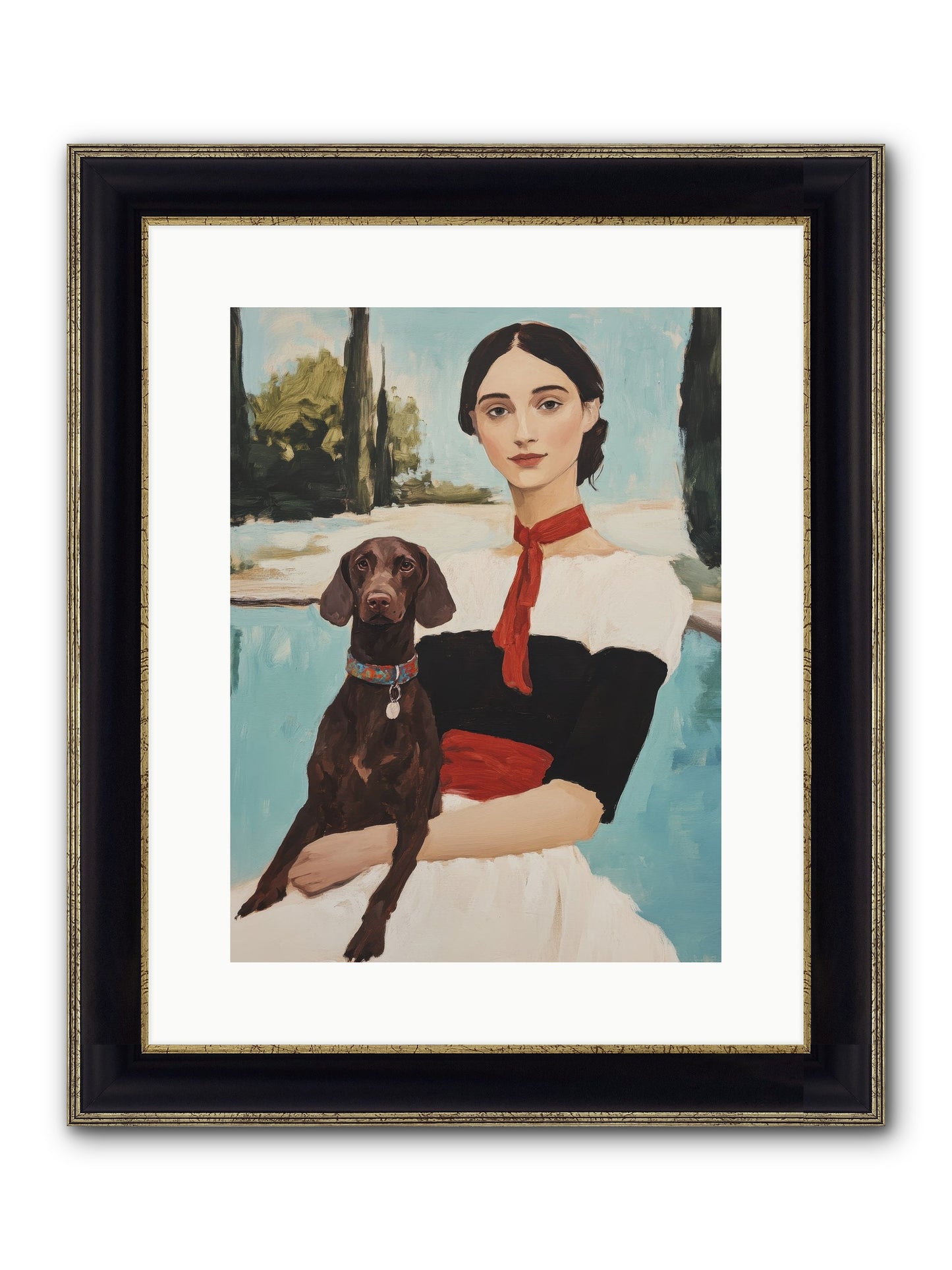 My Truest Self Framed Print - Black & Gold 12x16