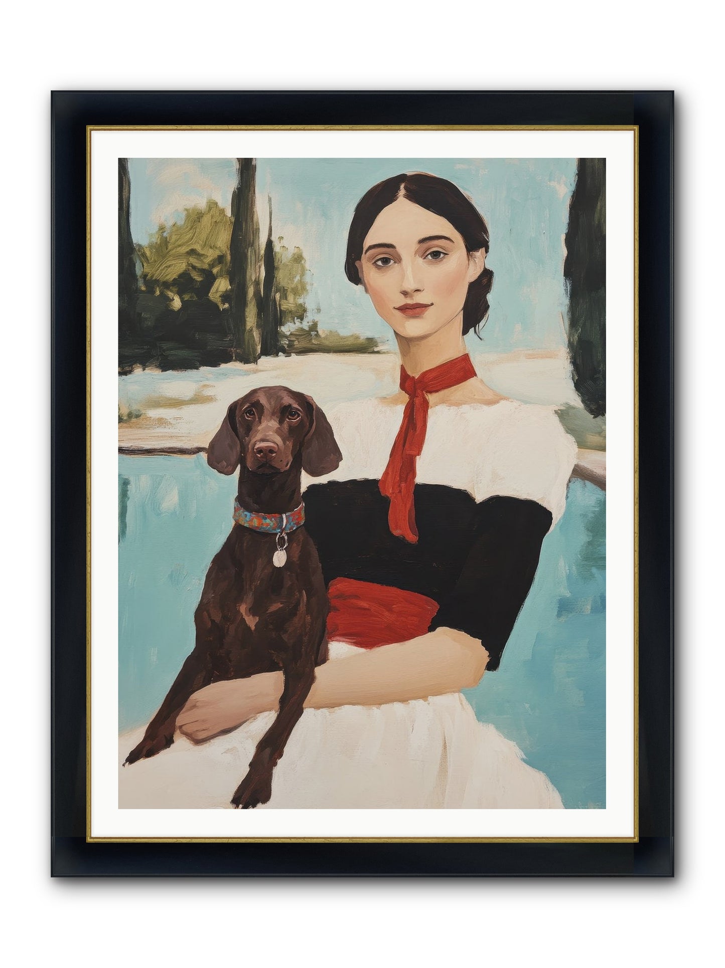My Truest Self Framed Print - Wide Black w/Gold 36x48