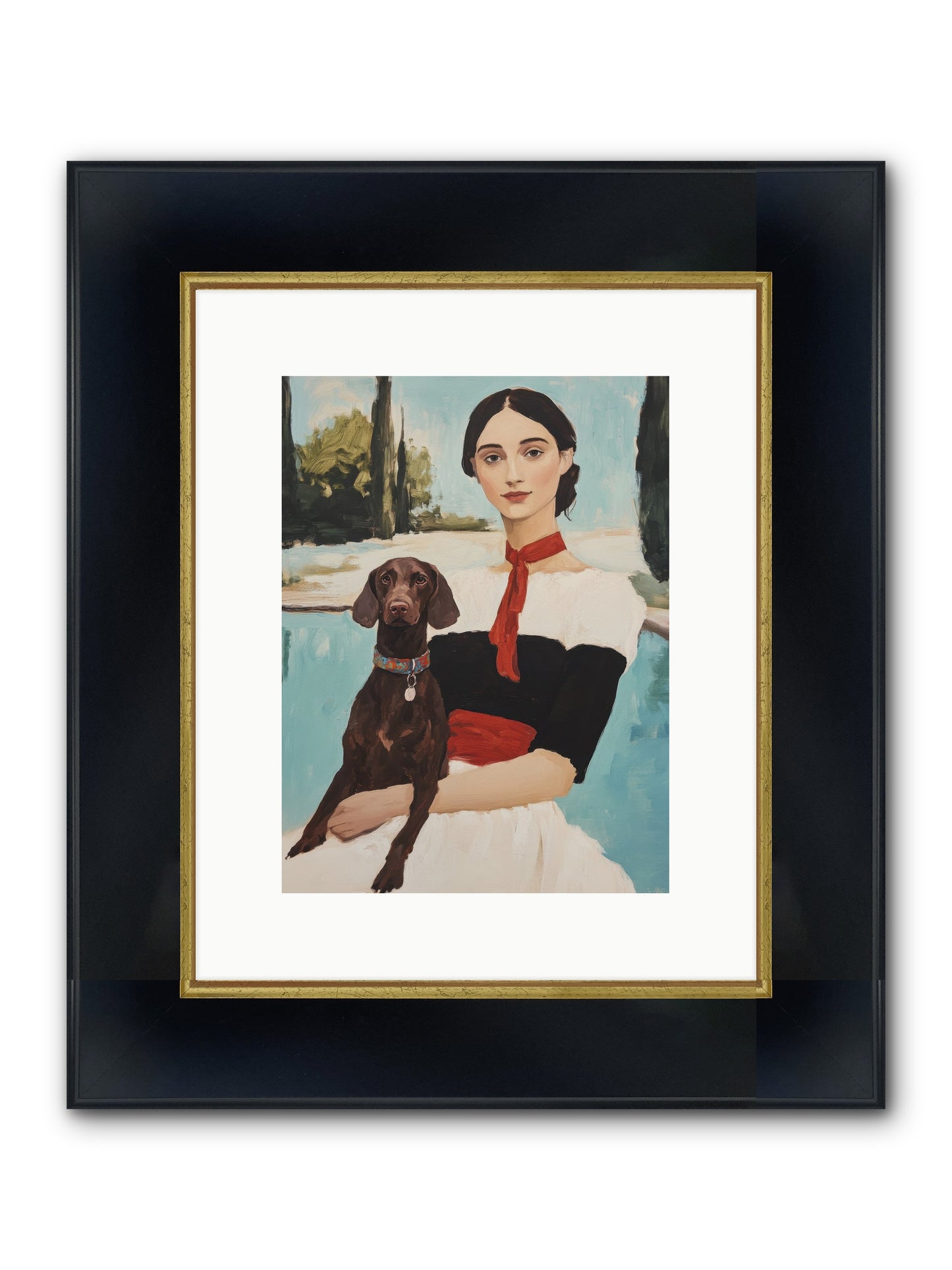 My Truest Self Framed Print - Wide Black w/Gold 9x12