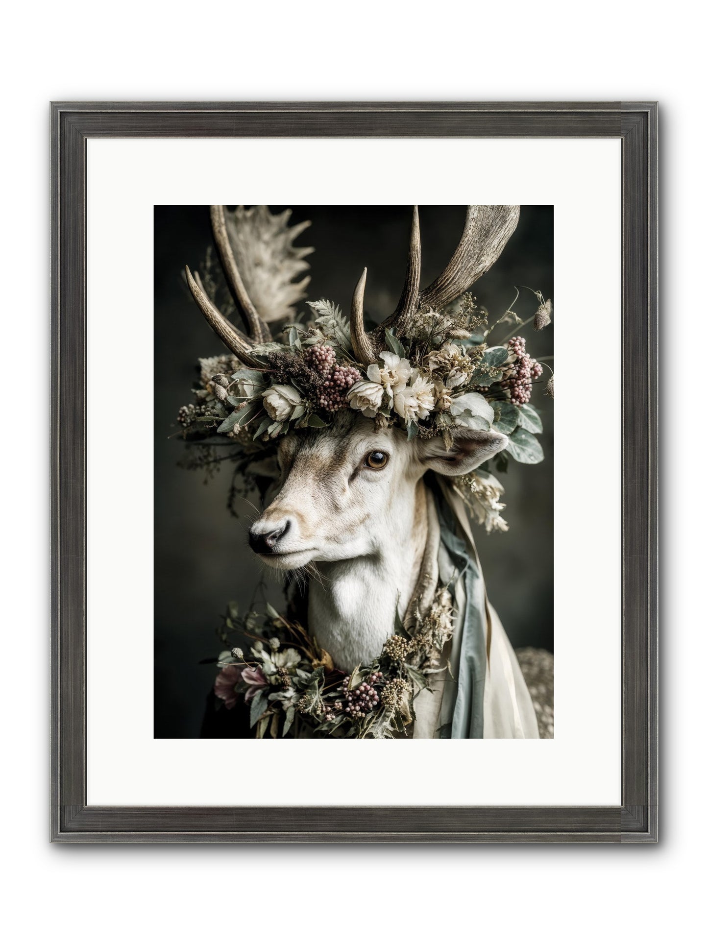 Nanette Framed Print - Slimwoods Black/Silver 12x16