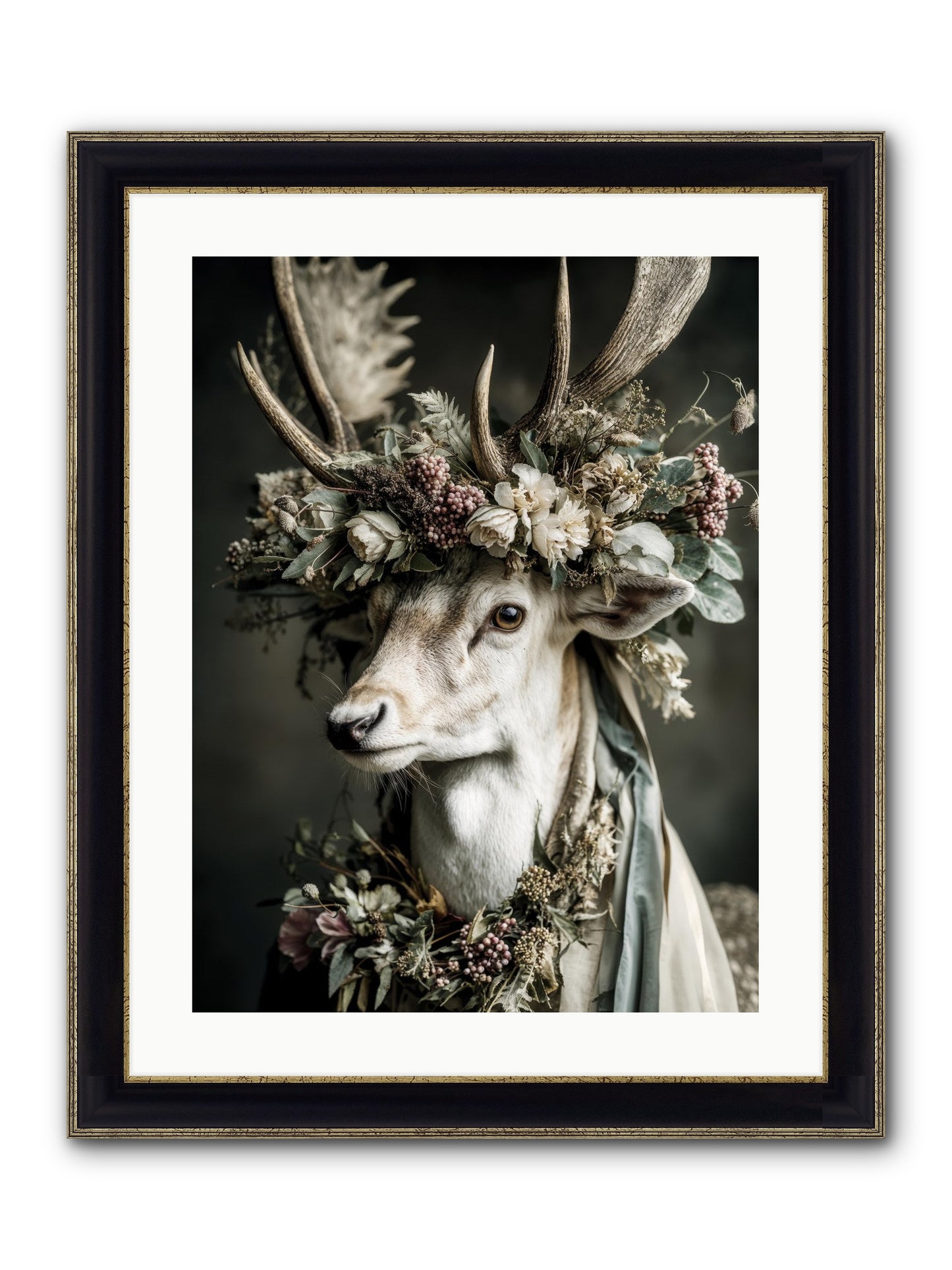 Nanette Framed Print - Black & Gold 18x24