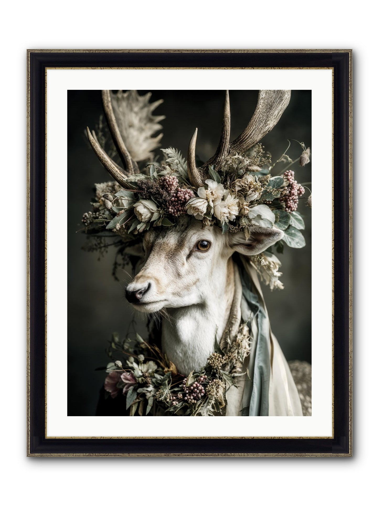 Nanette Framed Print - Black & Gold 24x32