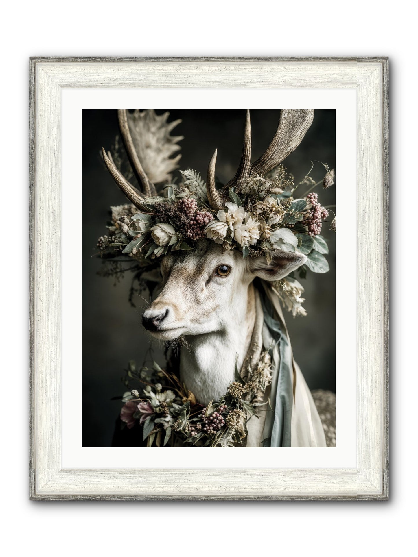 Nanette Framed Print - Driftwood White 24x32