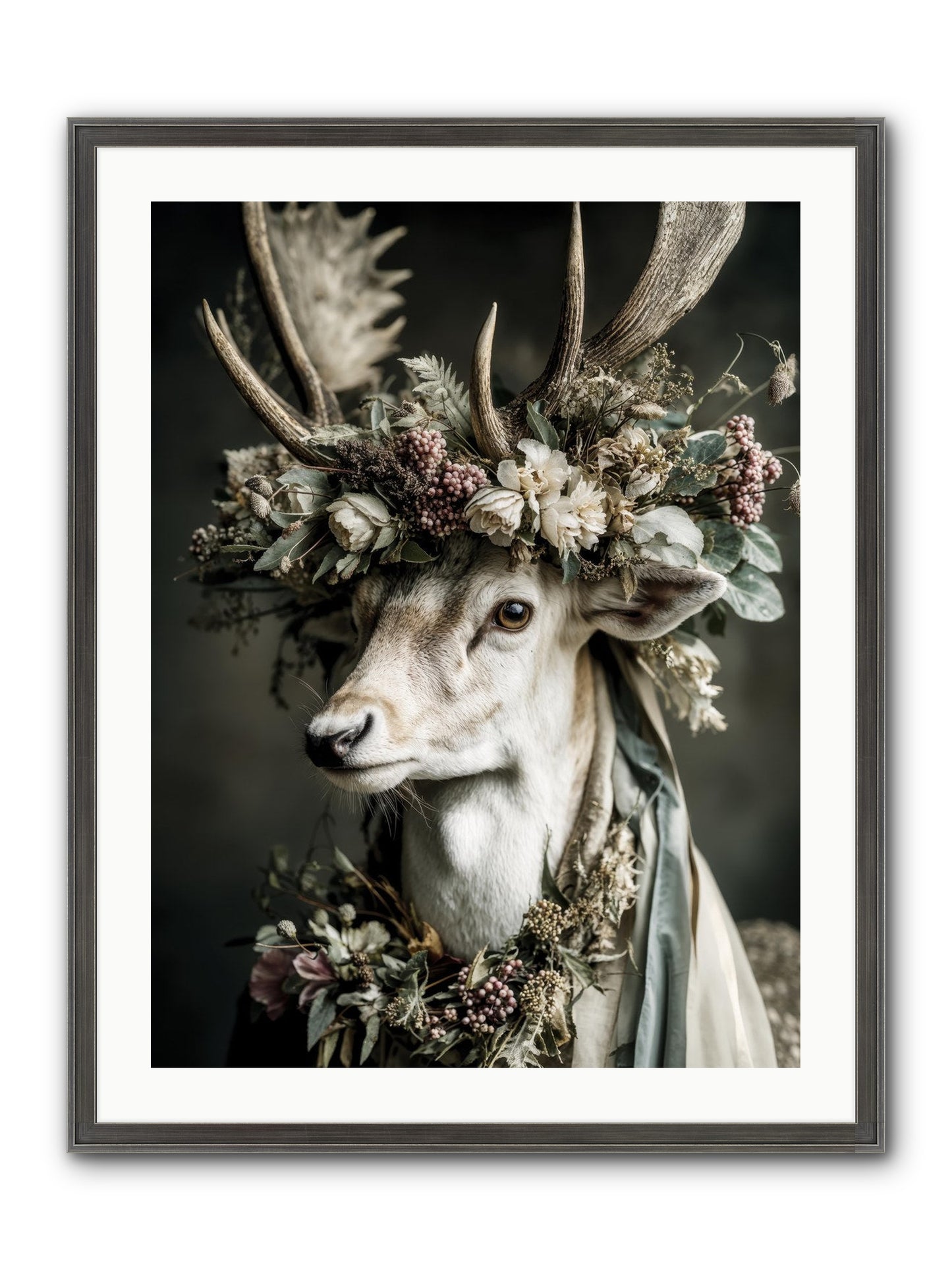 Nanette Framed Print - Slimwoods Black/Silver 24x32