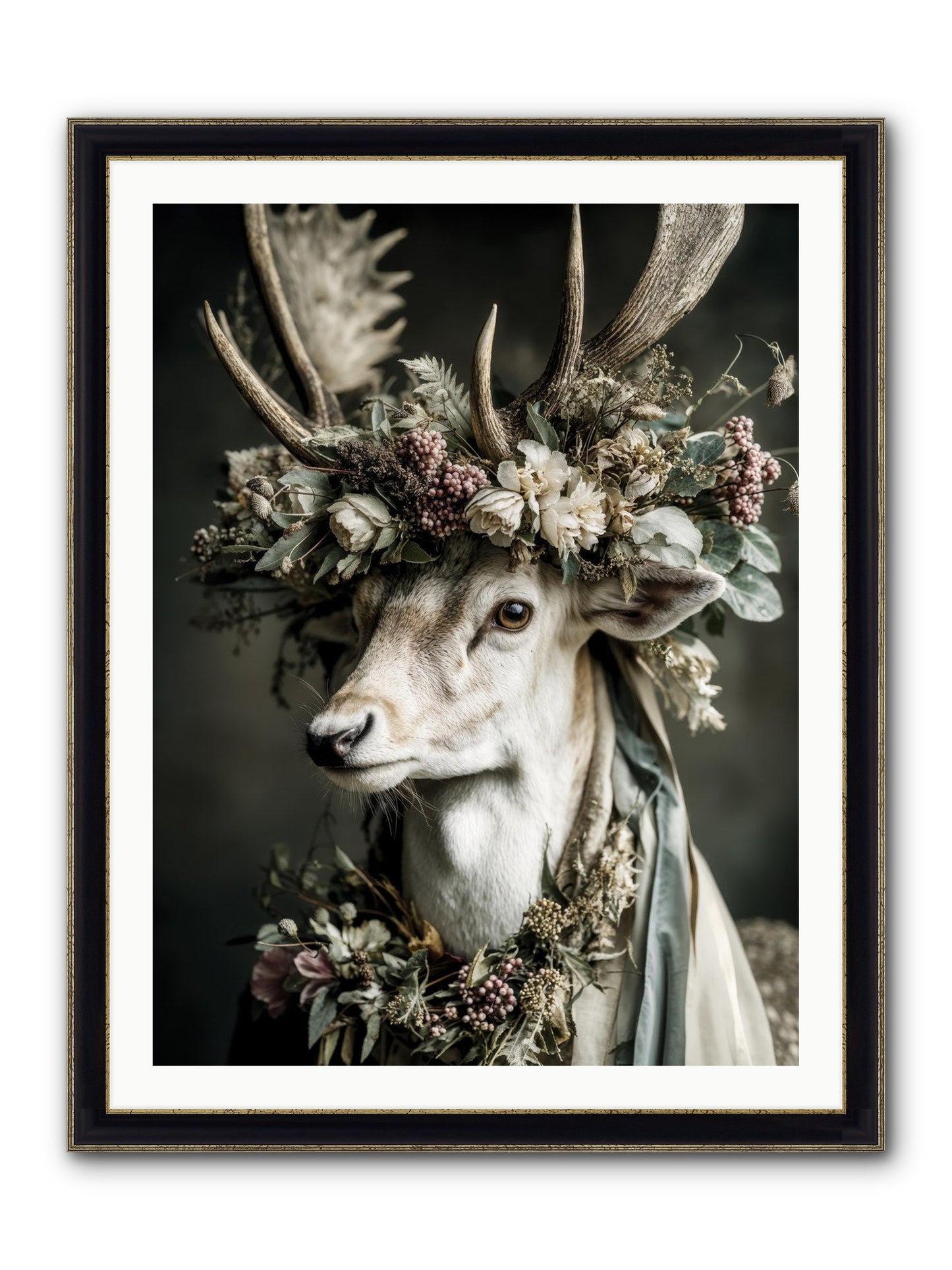 Nanette Framed Print - Black & Gold 30x40