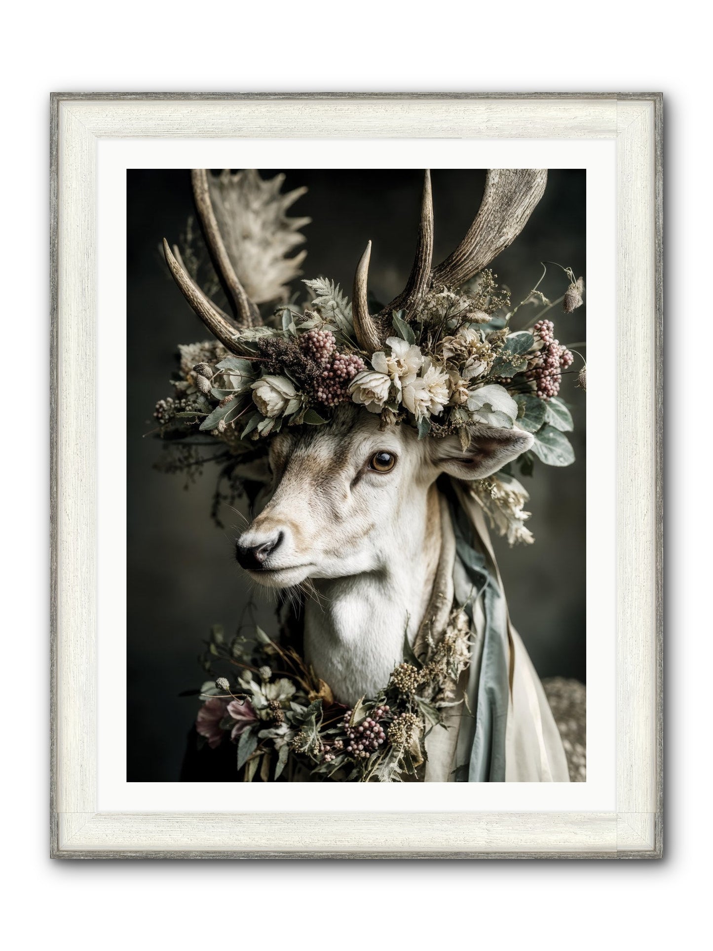 Nanette Framed Print - Driftwood White 30x40