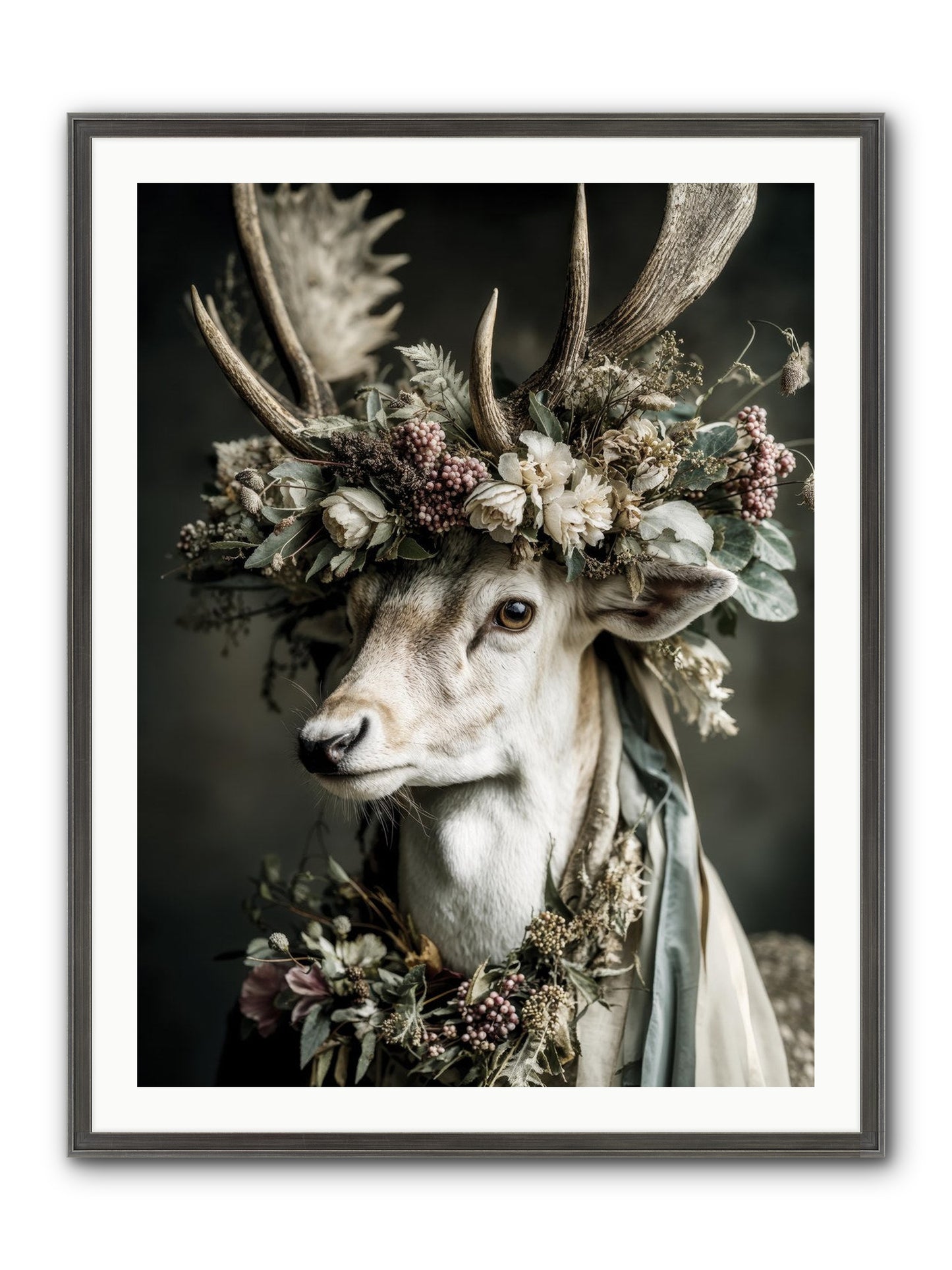 Nanette Framed Print - Slimwoods Black/Silver 30x40