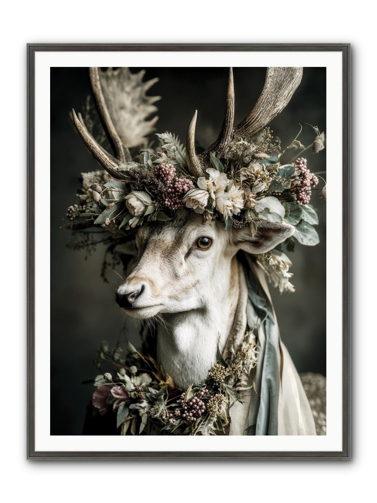 Nanette Framed Print - Slimwoods Black/Silver 36x48