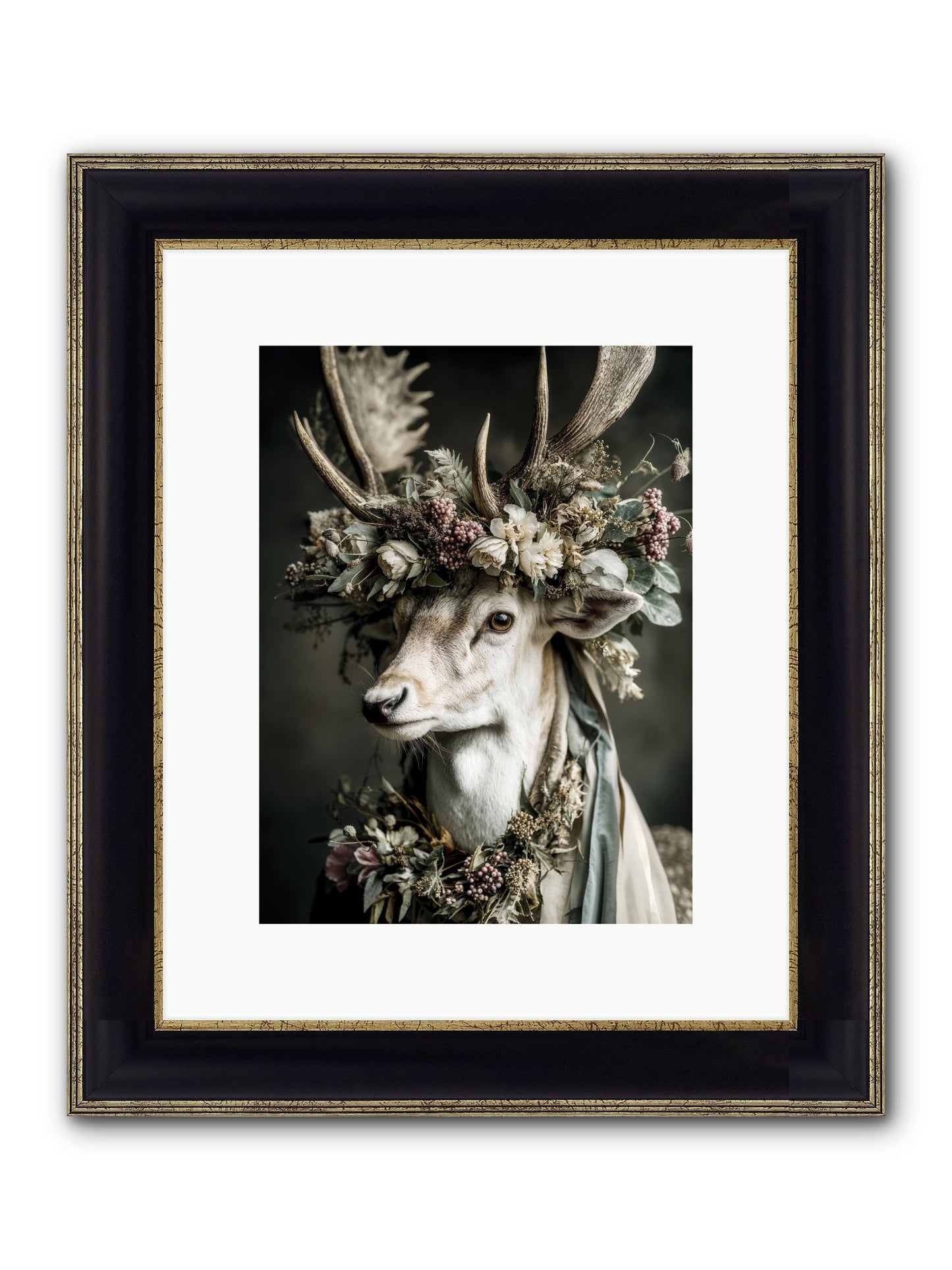 Nanette Framed Print - Black & Gold 9x12