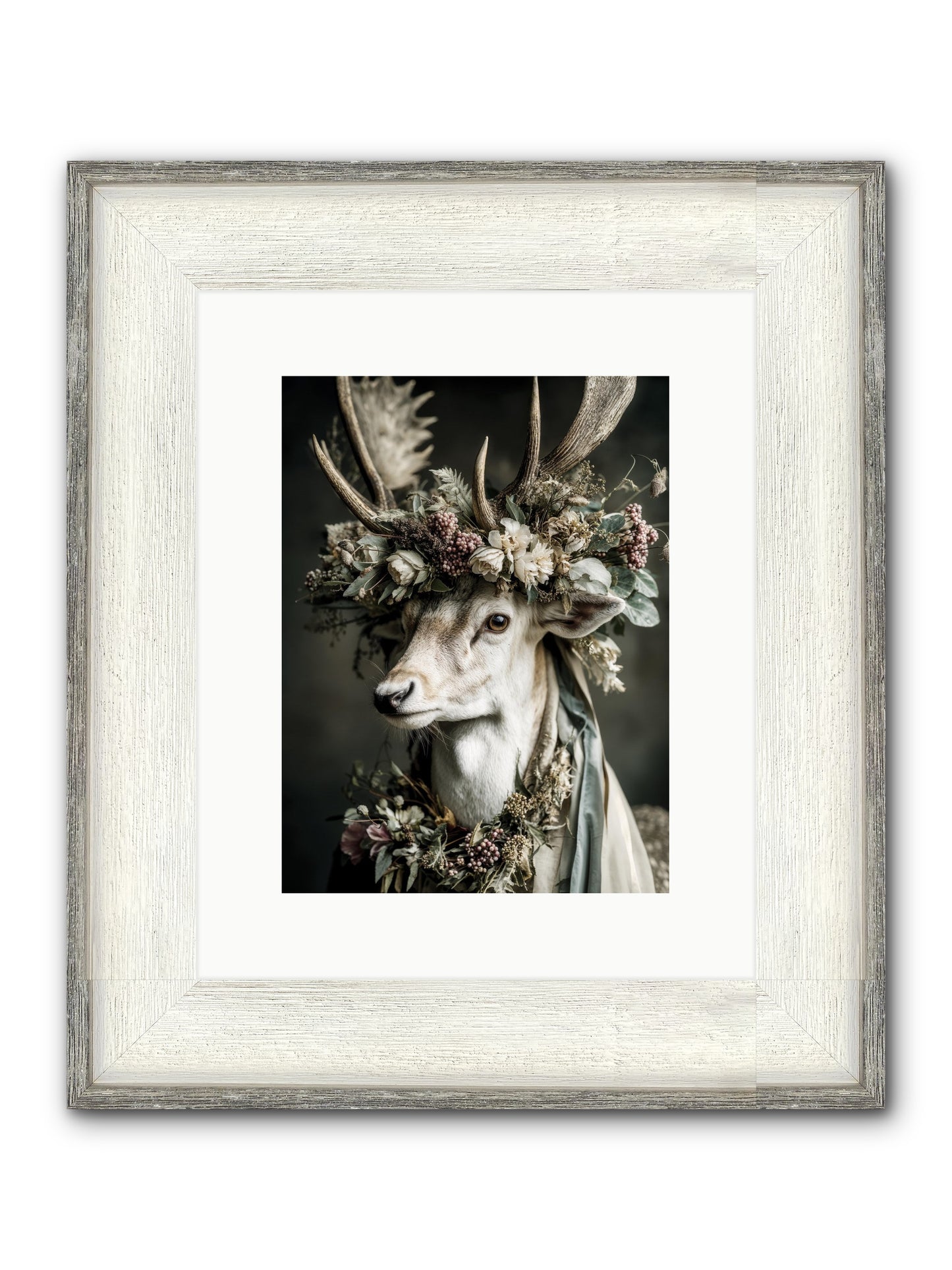 Nanette Framed Print - Driftwood White 9x12