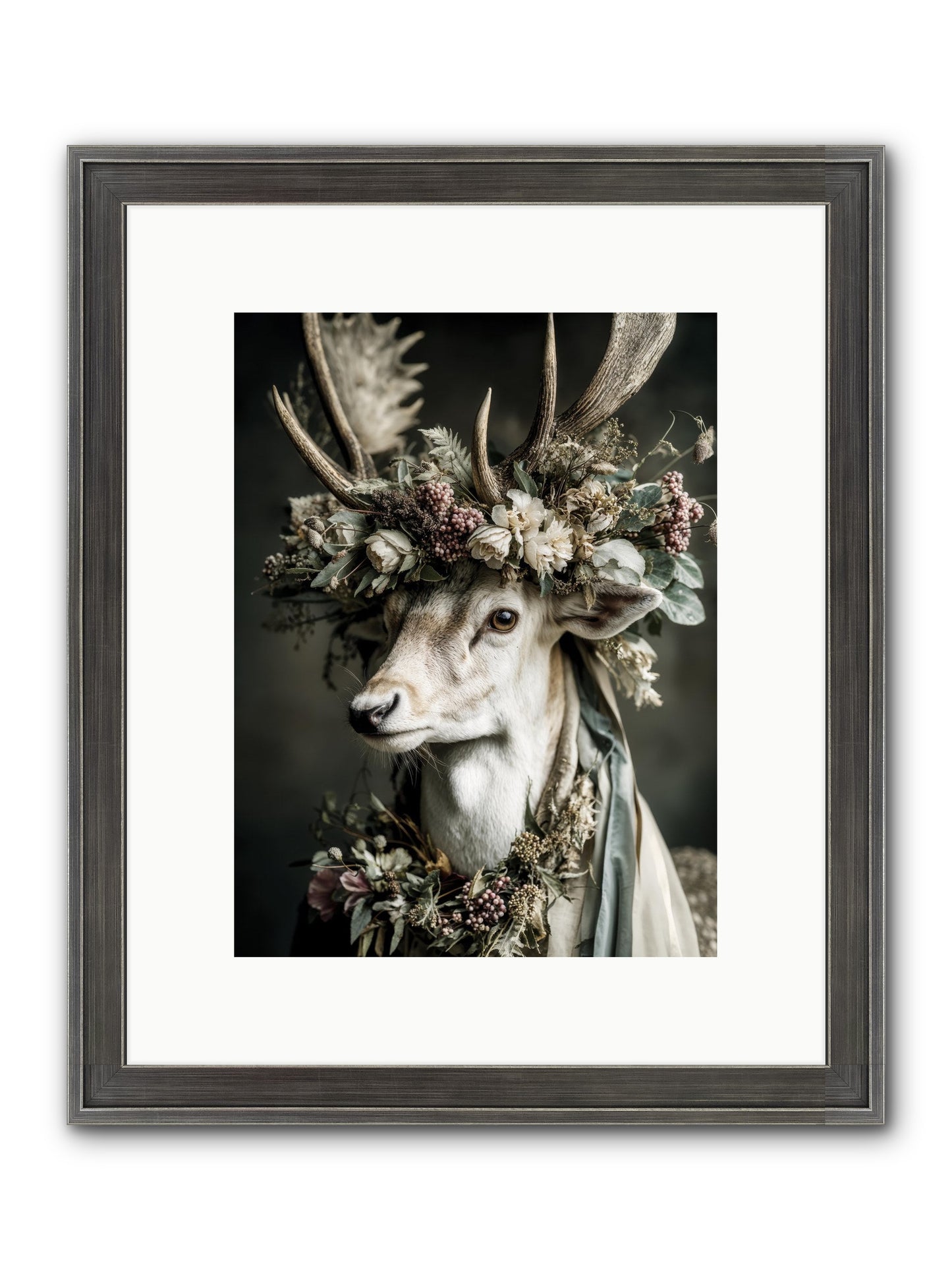 Nanette Framed Print - Slimwoods Black/Silver 9x12