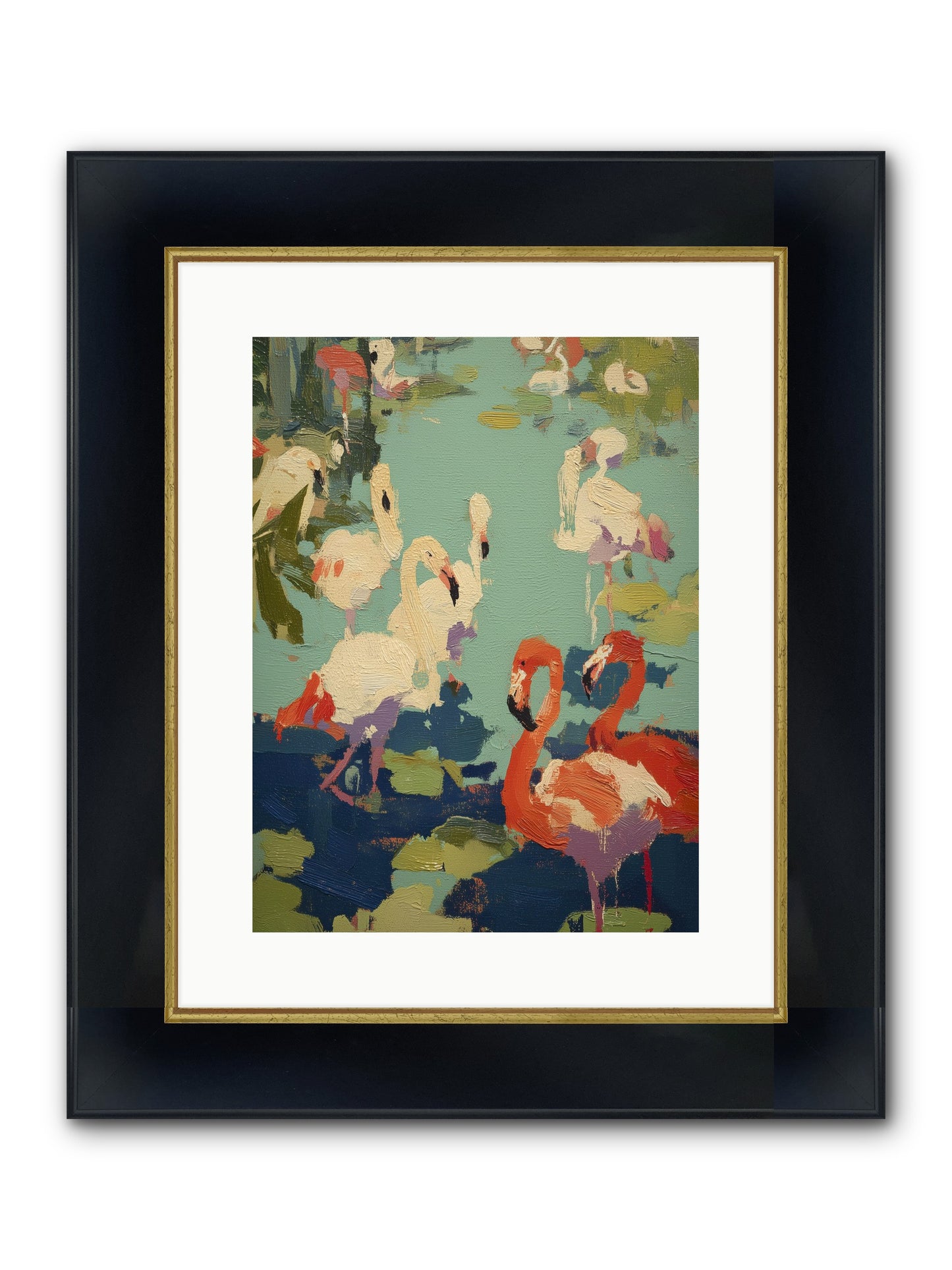Natural Authority Framed Print - Wide Black w/Gold 12x16