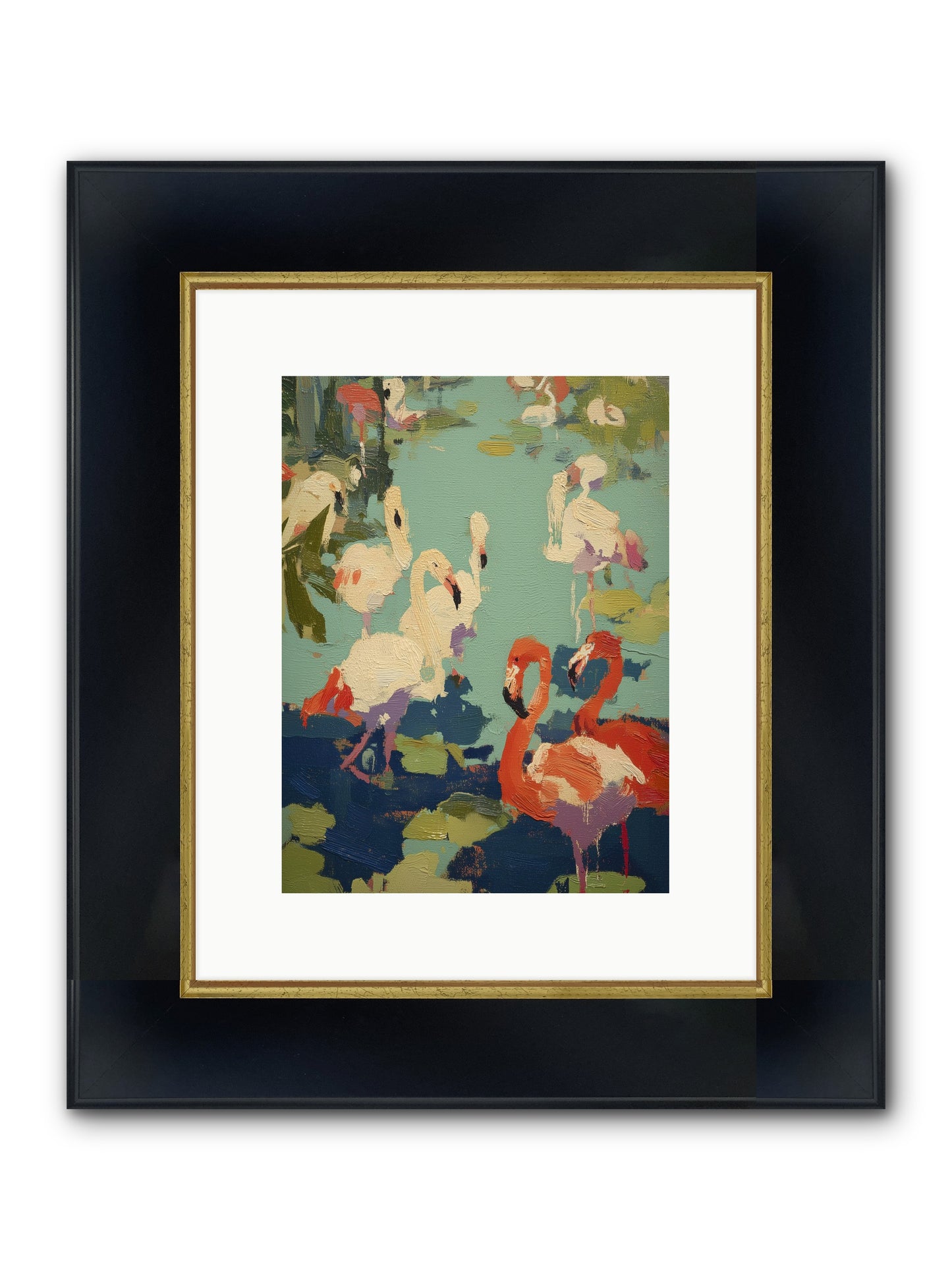 Natural Authority Framed Print - Wide Black w/Gold 9x12