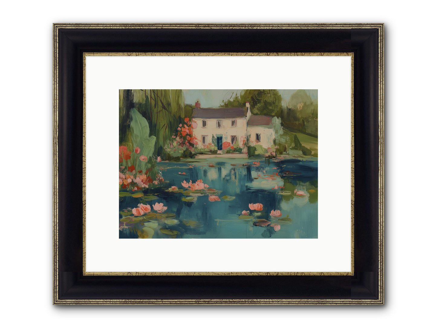 Nature's Looking Glass Framed Print - Black & Gold 12x9