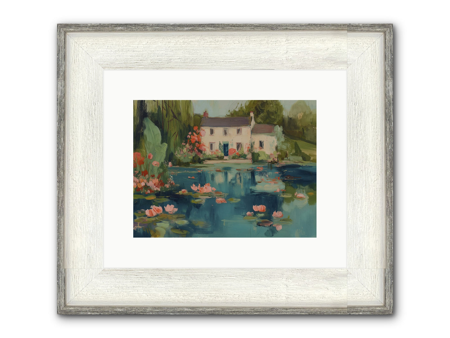 Nature's Looking Glass Framed Print - Driftwood White 12x9