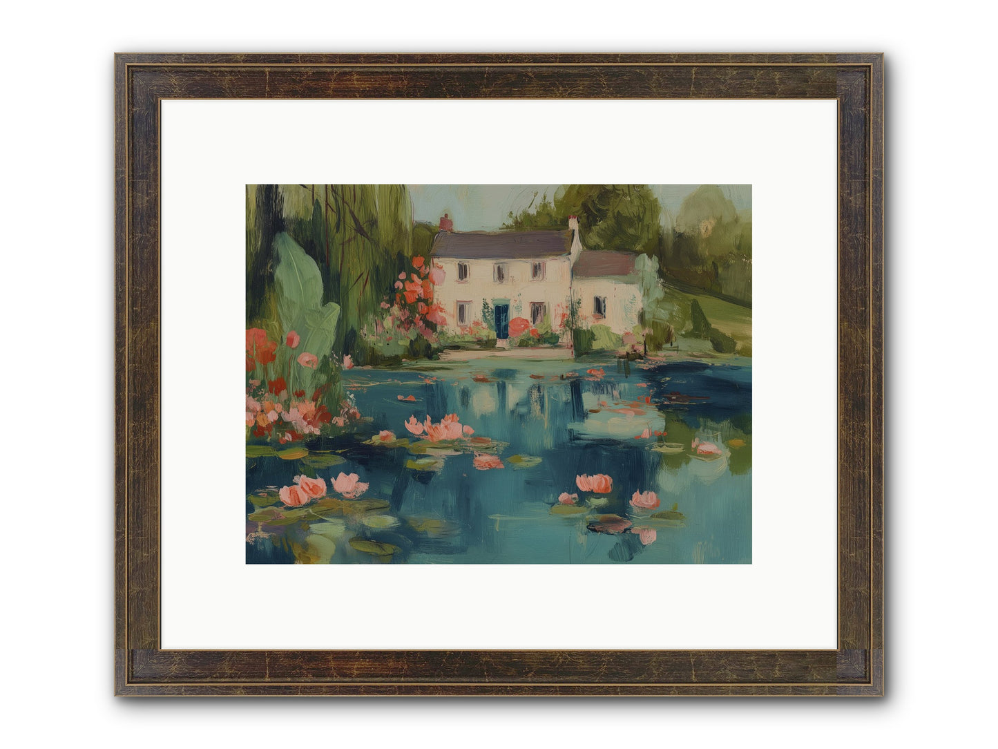 Nature's Looking Glass Framed Print - Slimwoods Black/Gold 12x9