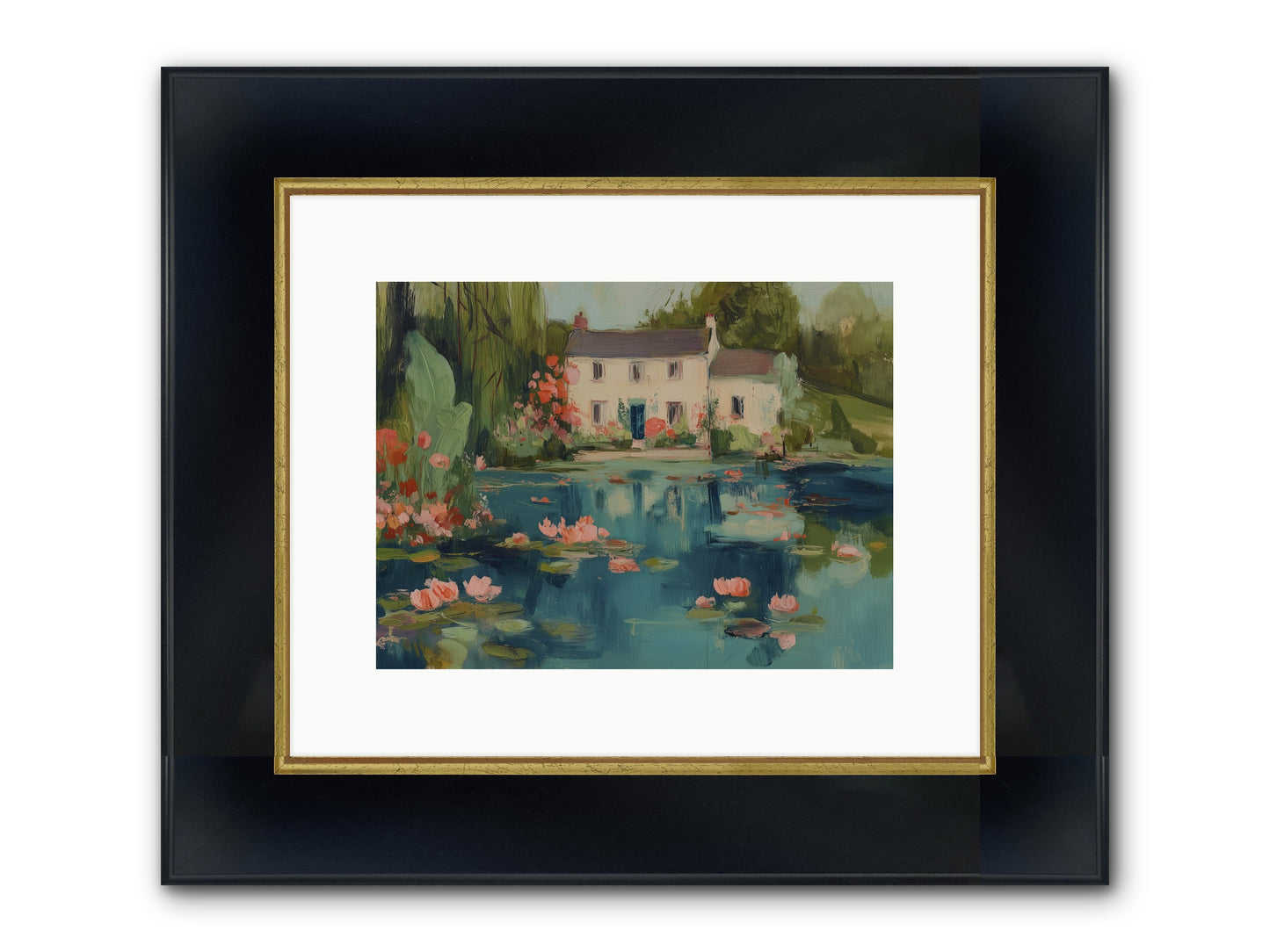 Nature's Looking Glass Framed Print - Wide Black w/Gold 12x9