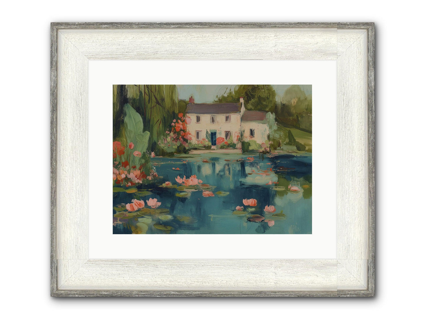 Nature's Looking Glass Framed Print - Driftwood White 16x12