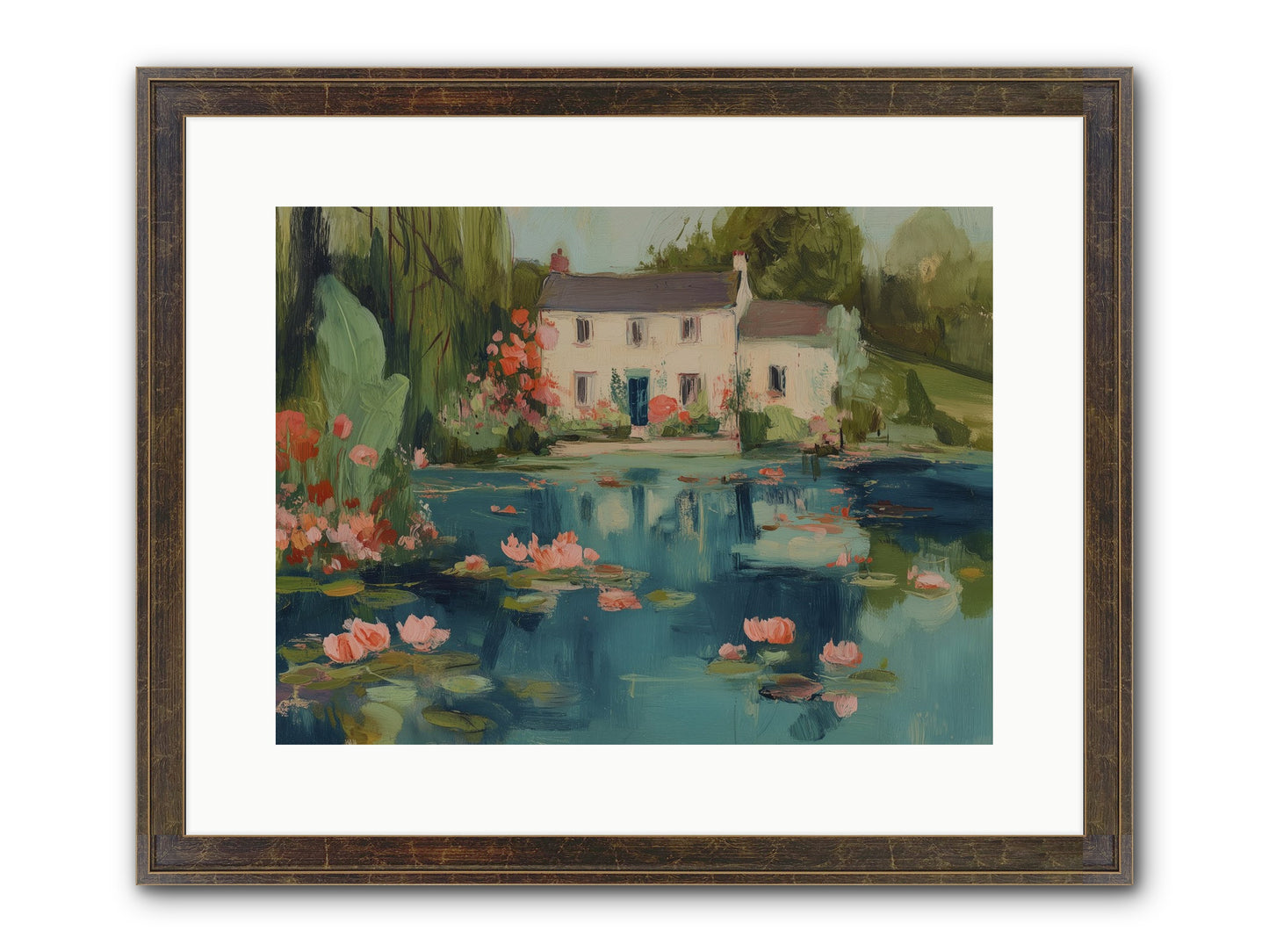 Nature's Looking Glass Framed Print - Slimwoods Black/Gold 16x12