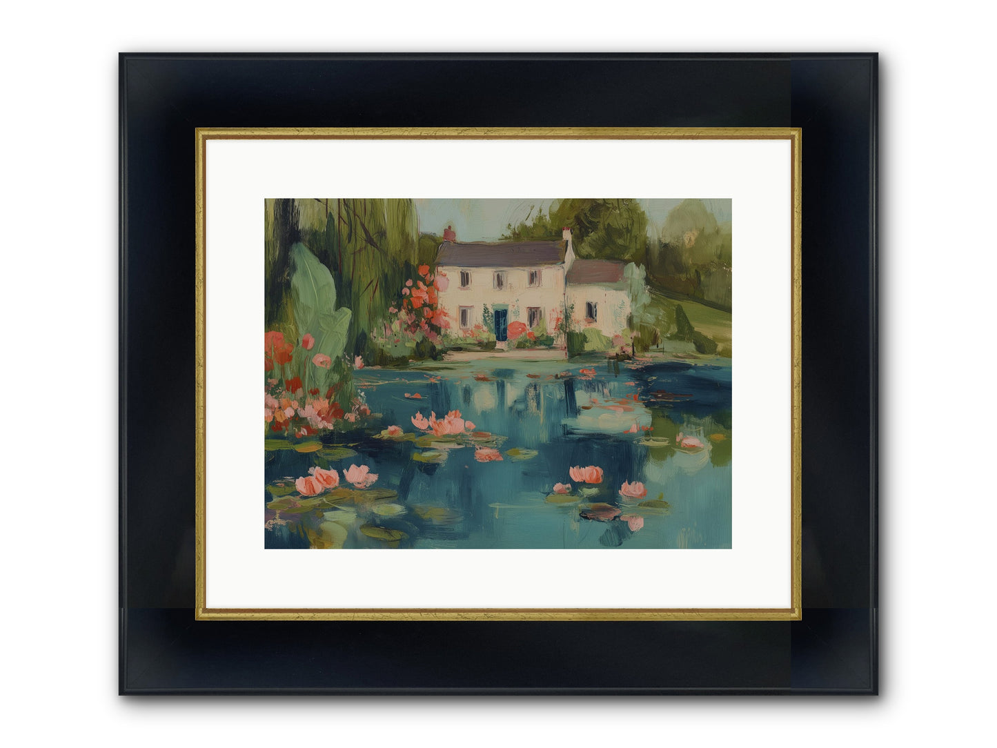 Nature's Looking Glass Framed Print - Wide Black w/Gold 16x12