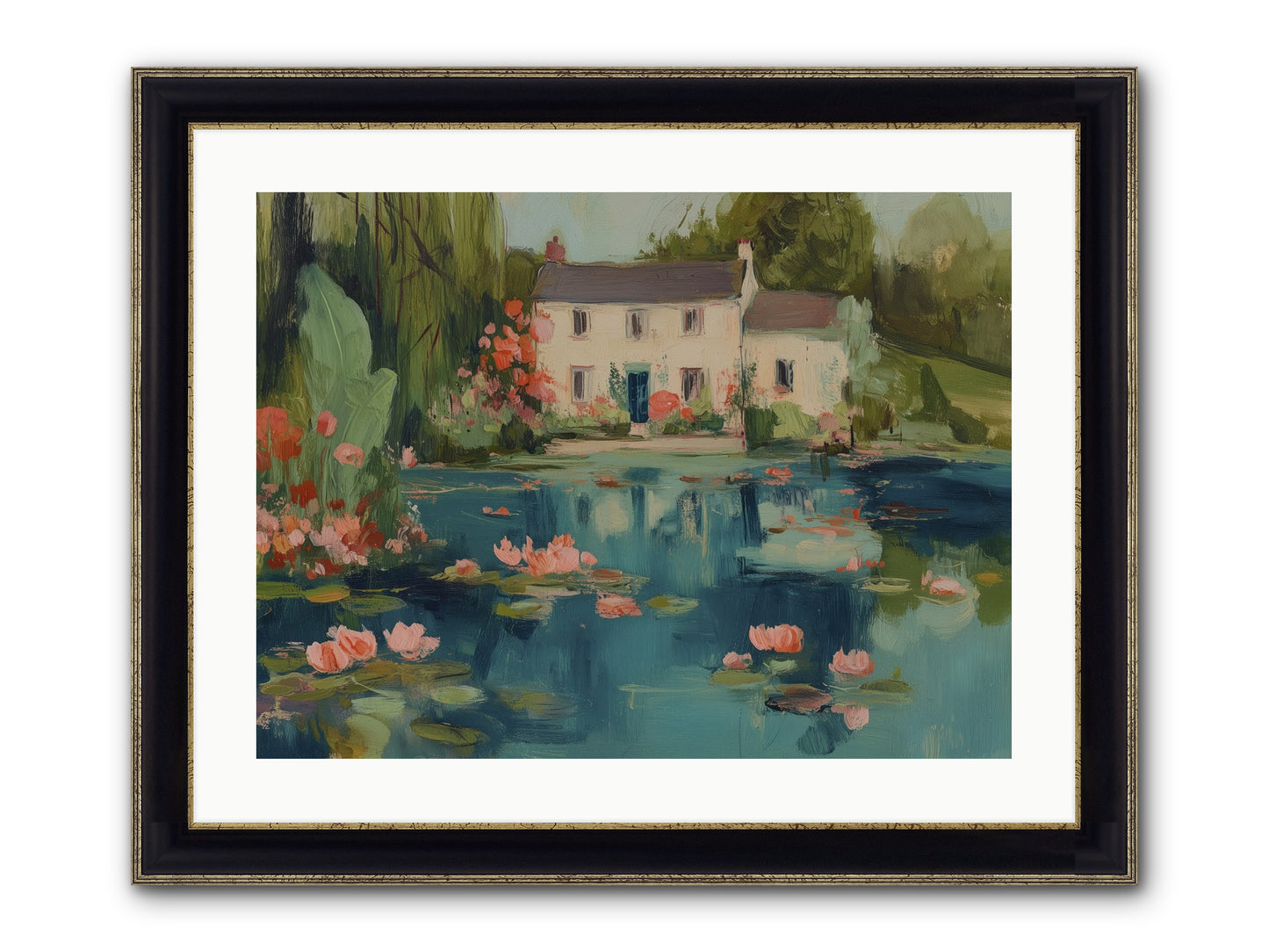 Nature's Looking Glass Framed Print - Black & Gold 24x18