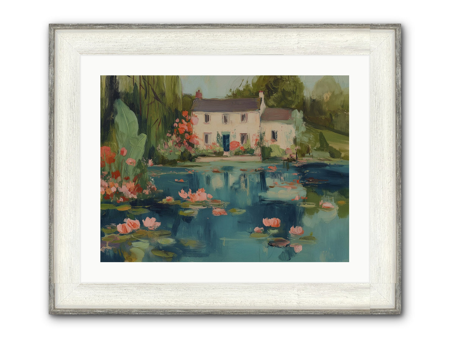 Nature's Looking Glass Framed Print - Driftwood White 24x18