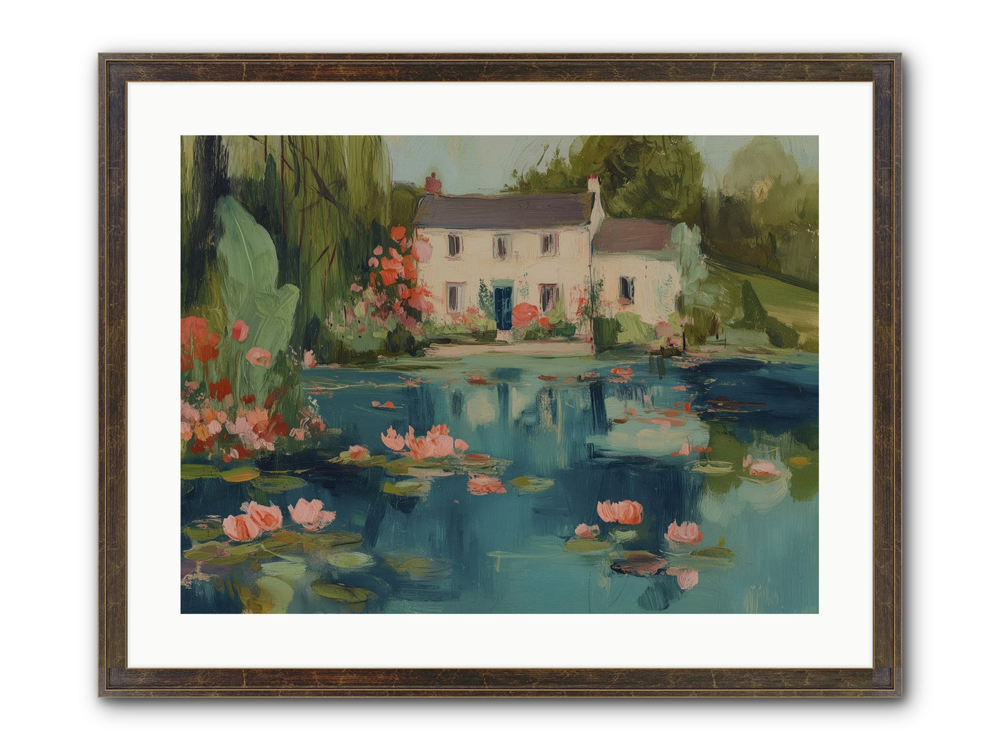 Nature's Looking Glass Framed Print - Slimwoods Black/Gold 24x18