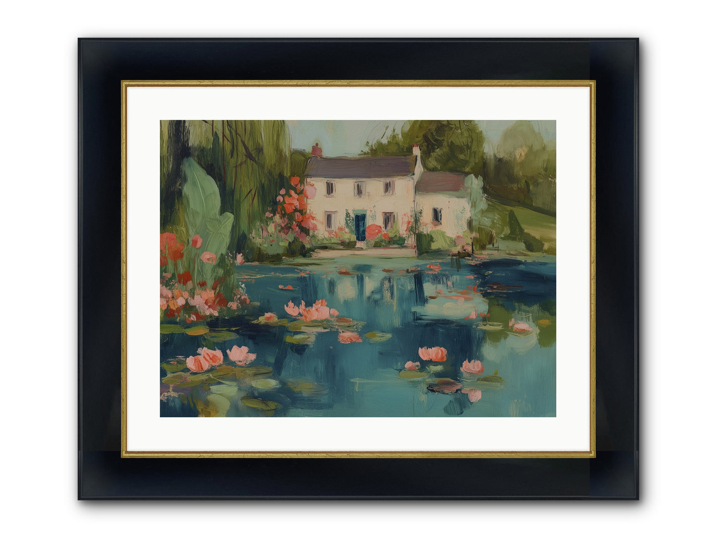 Nature's Looking Glass Framed Print - Wide Black w/Gold 24x18