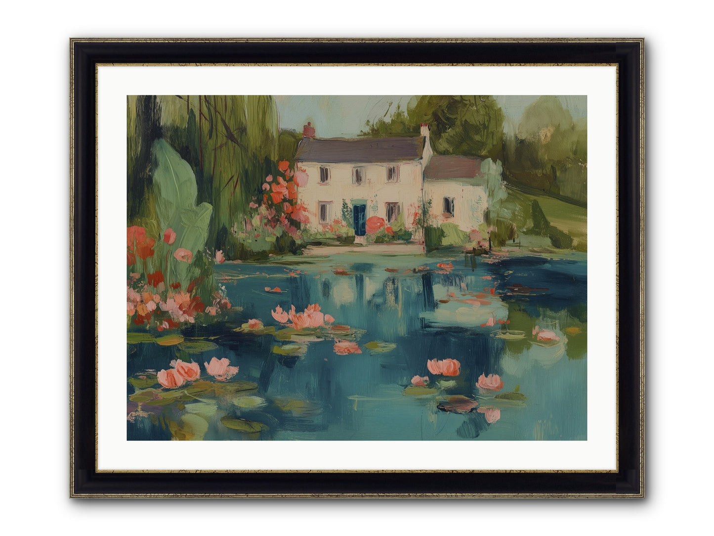 Nature's Looking Glass Framed Print - Black & Gold 32x24