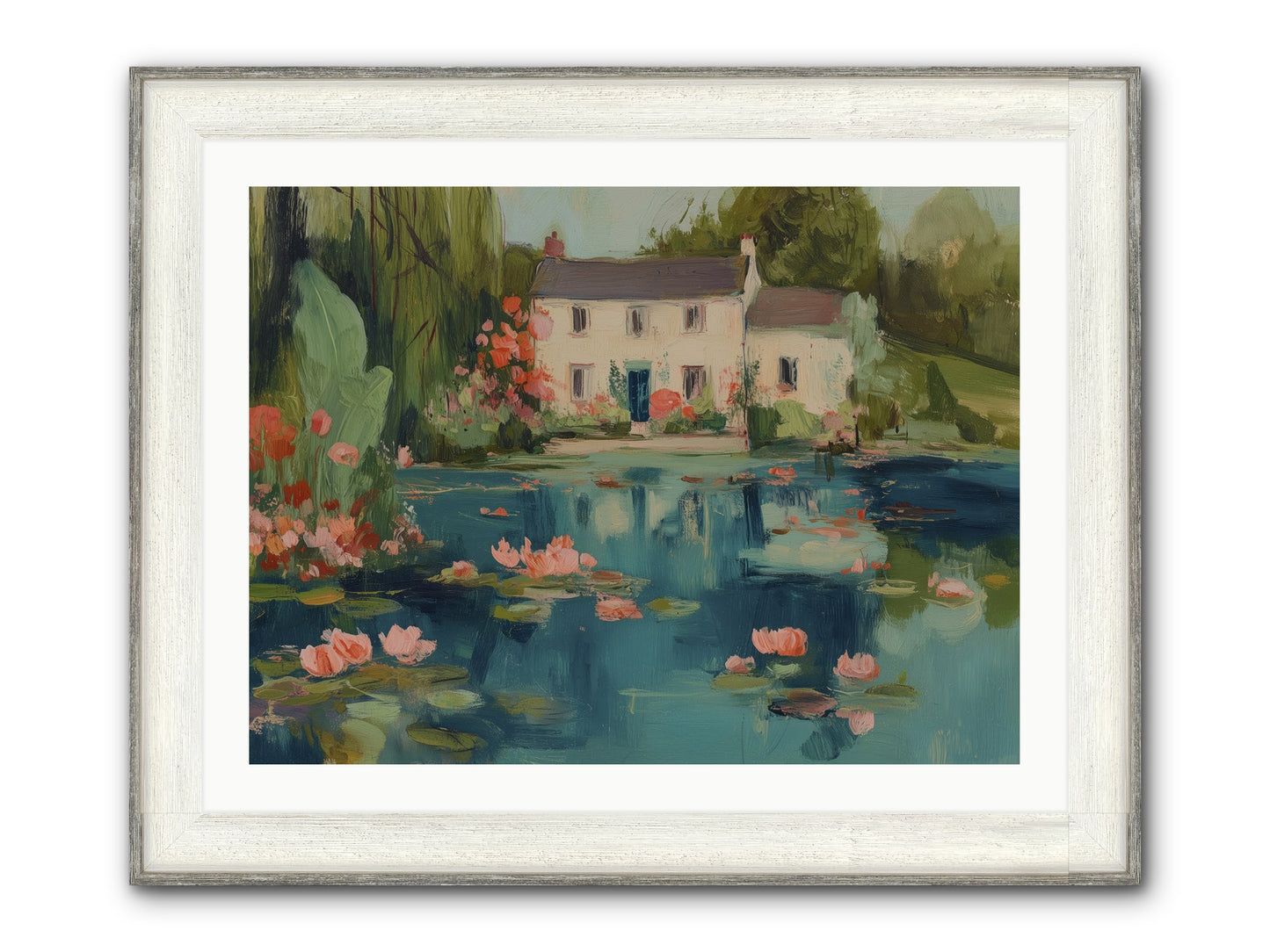 Nature's Looking Glass Framed Print - Driftwood White 32x24